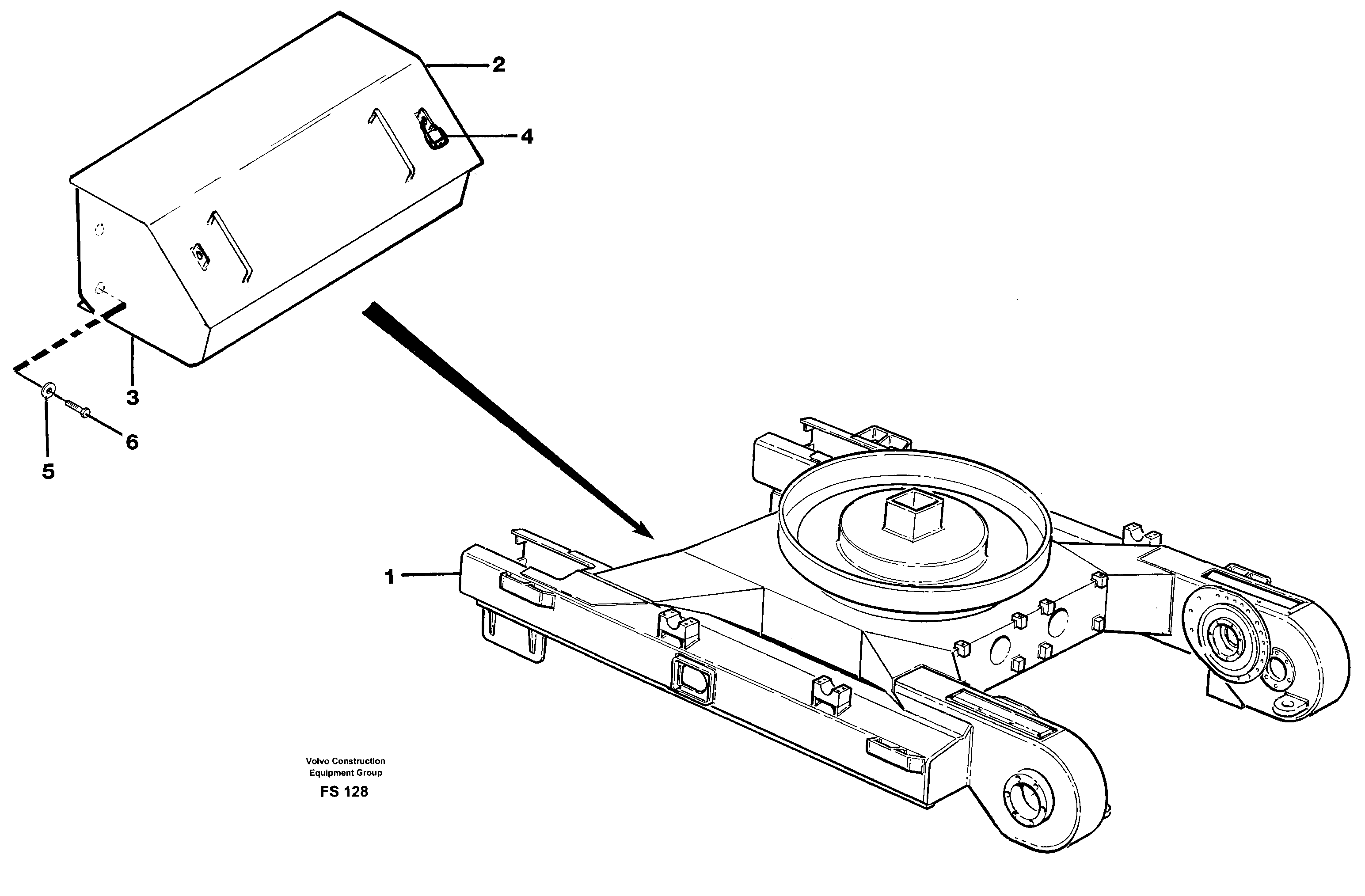 Tool box , undercarriage — volvo parts diagram