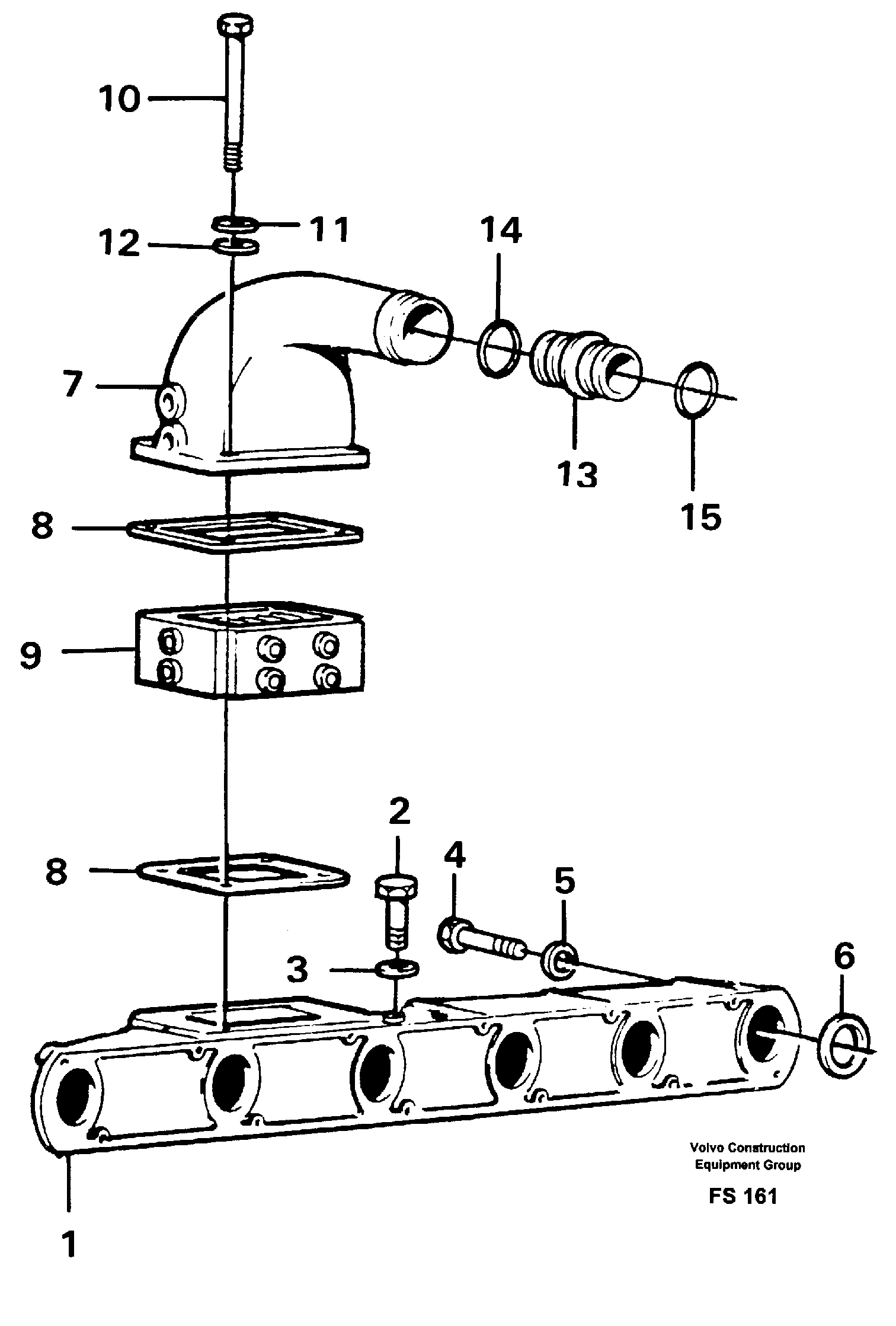Inlet manifold — volvo parts diagram