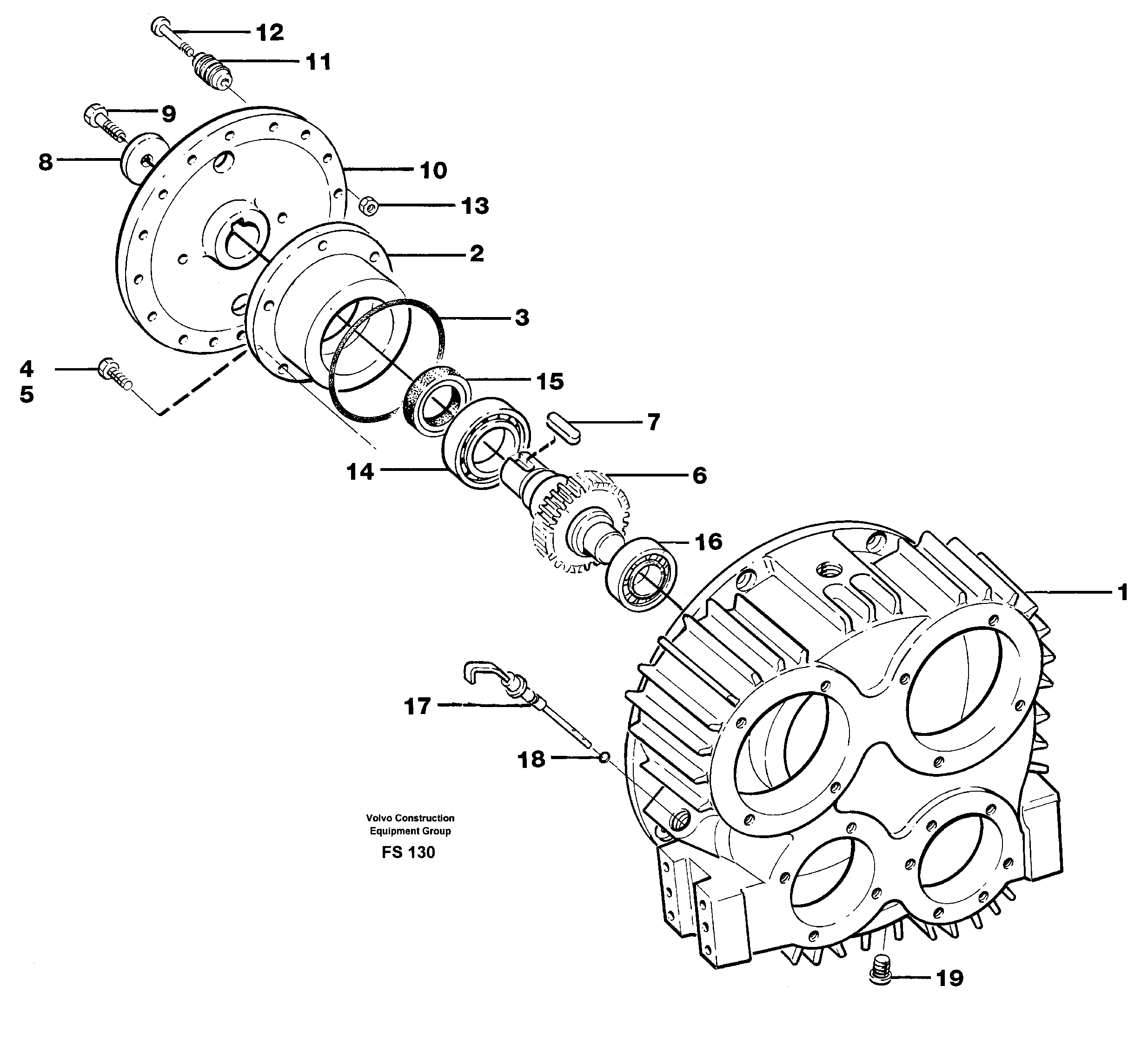 Pump gear box — volvo parts diagram
