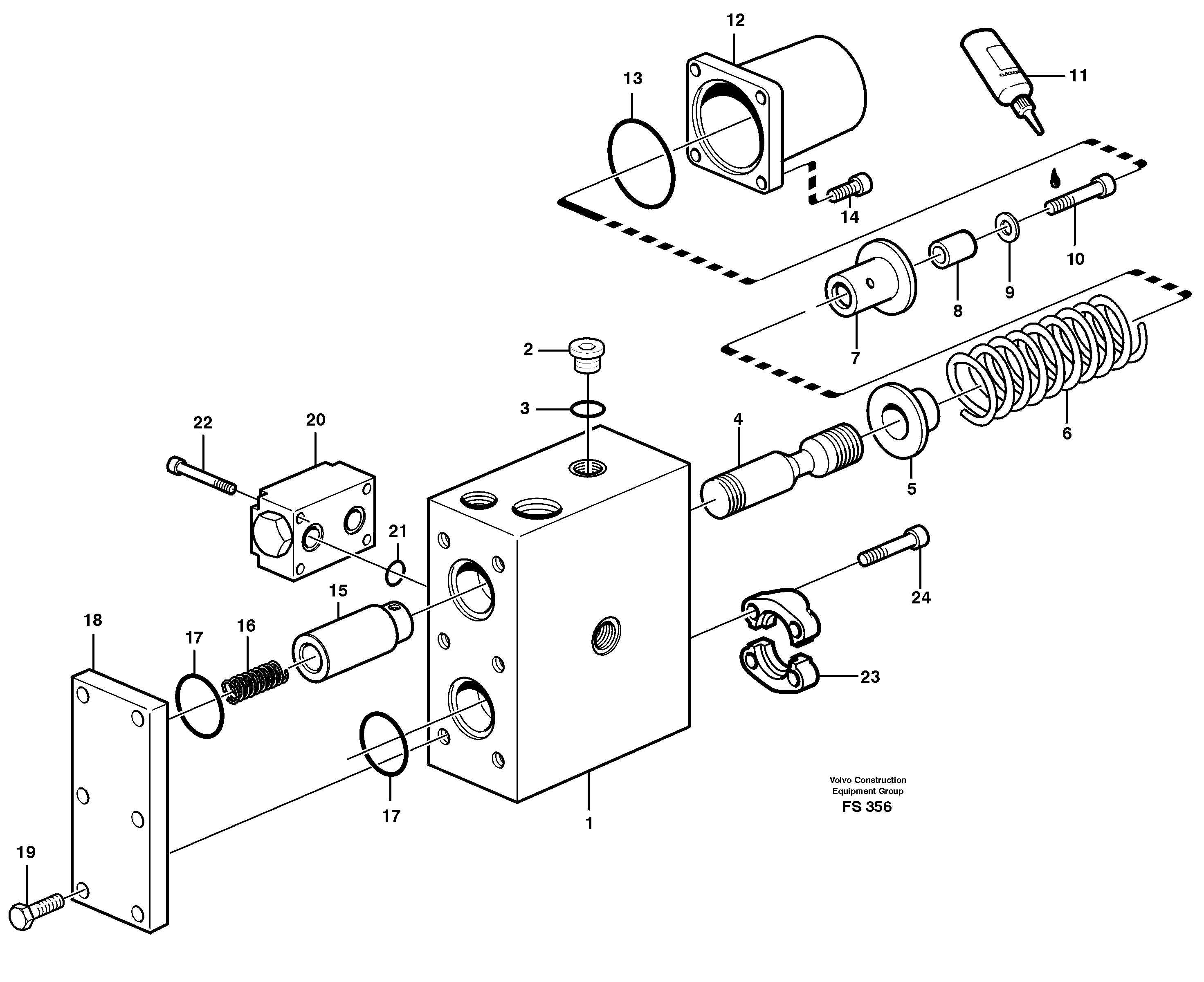 Overcenter valve — volvo parts diagram