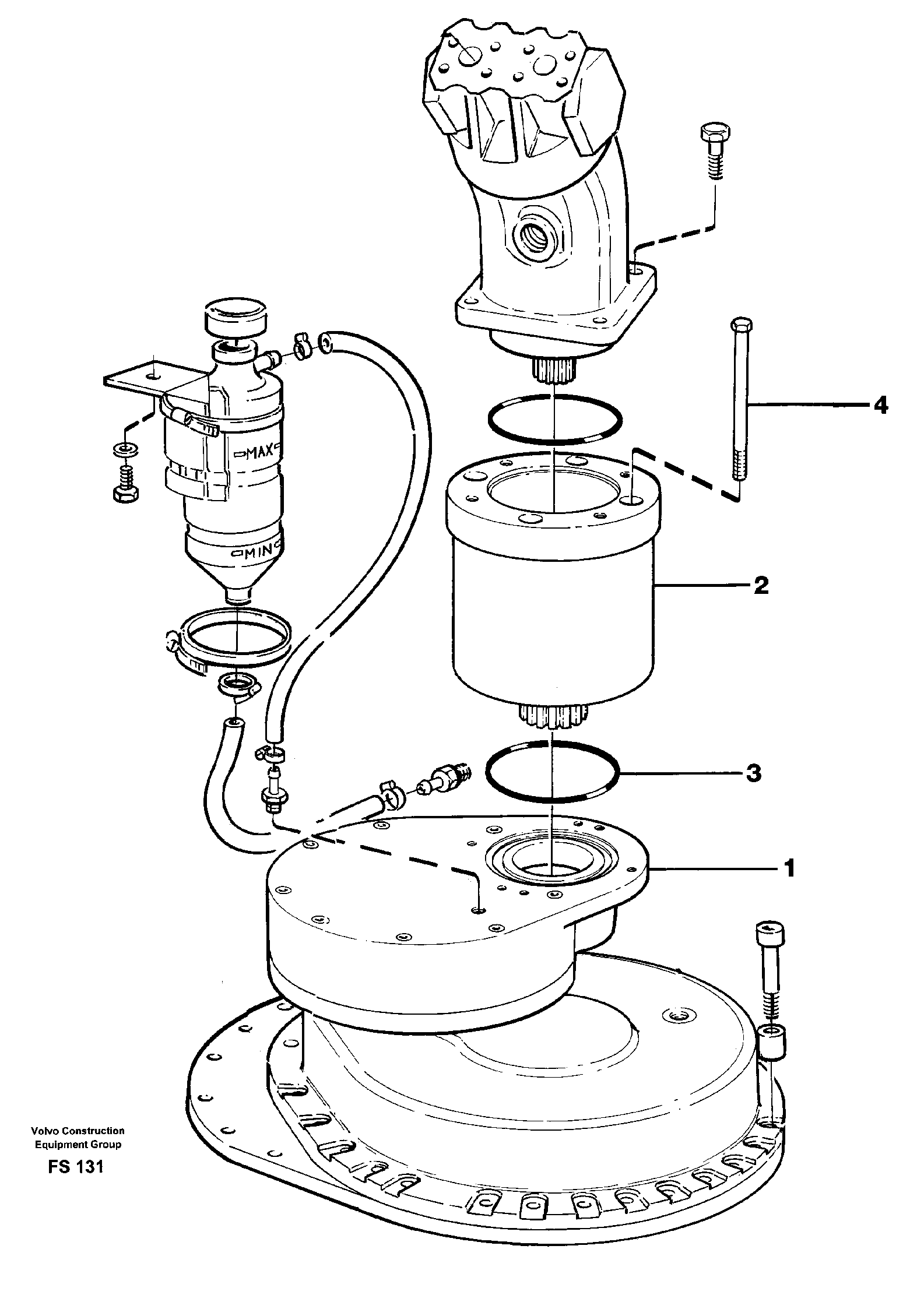 Swing gearbox — volvo parts diagram