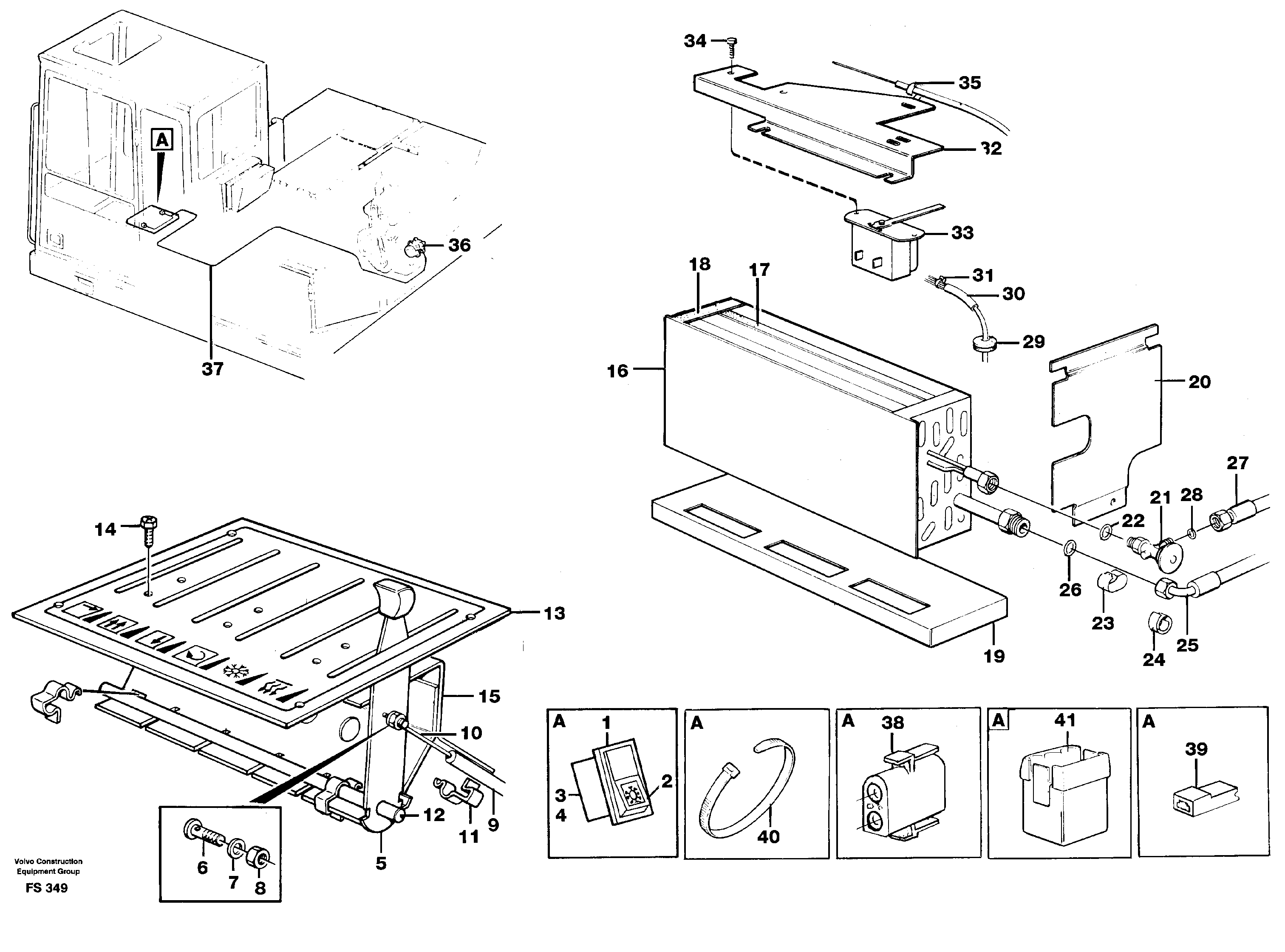 Air conditioning  14259430,14263294 — volvo parts diagram