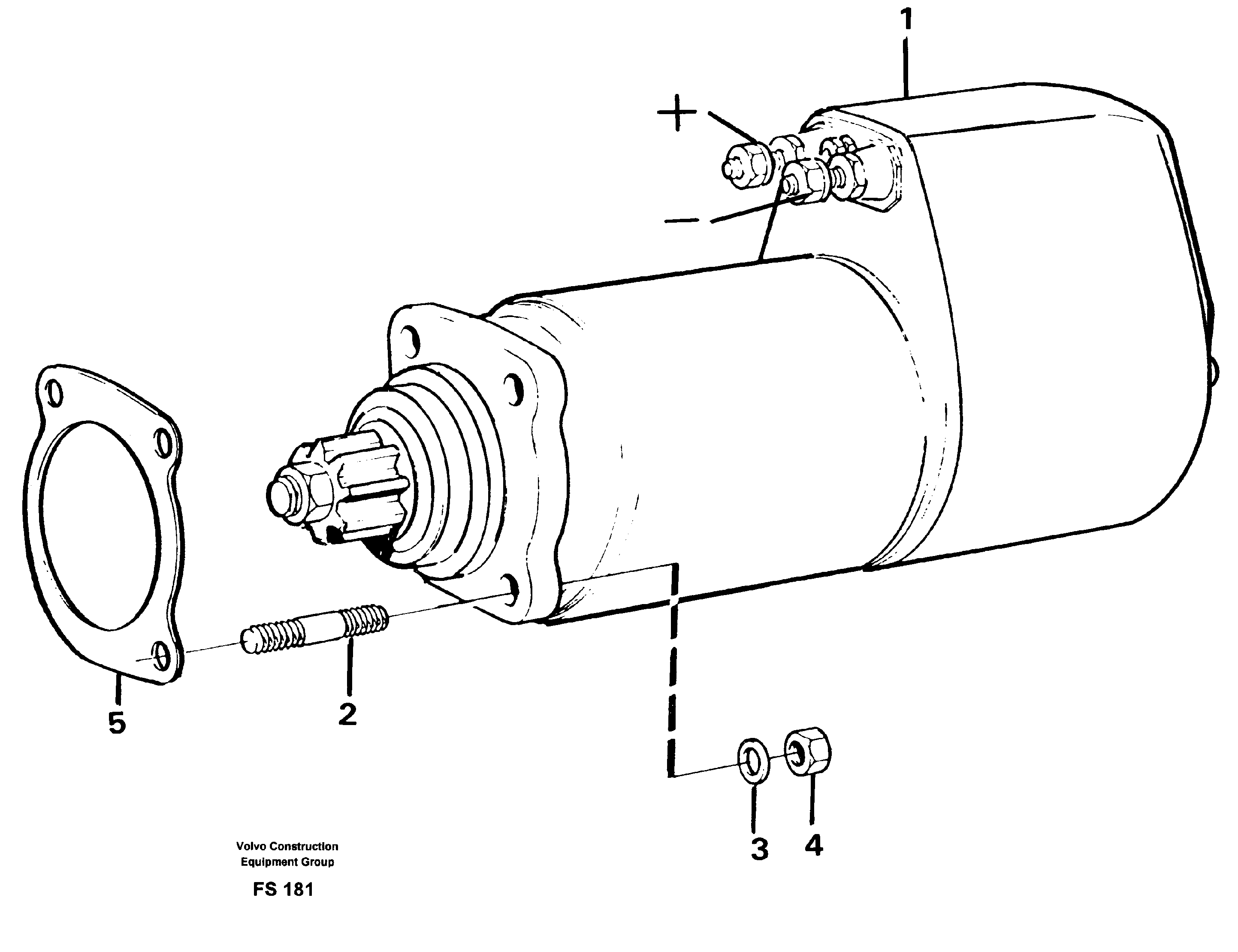 Starter motor — volvo parts diagram
