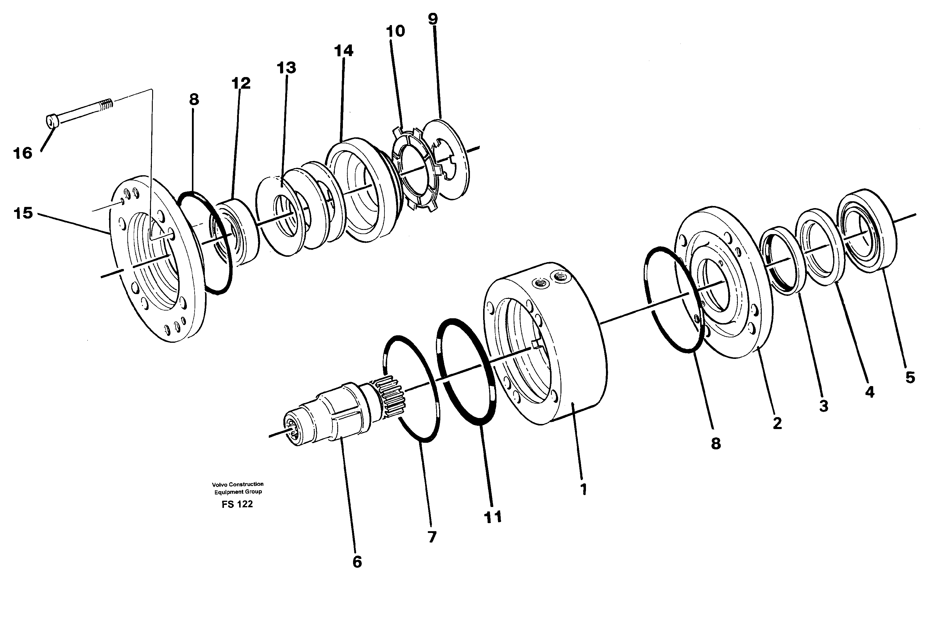 Travel brake — volvo parts diagram