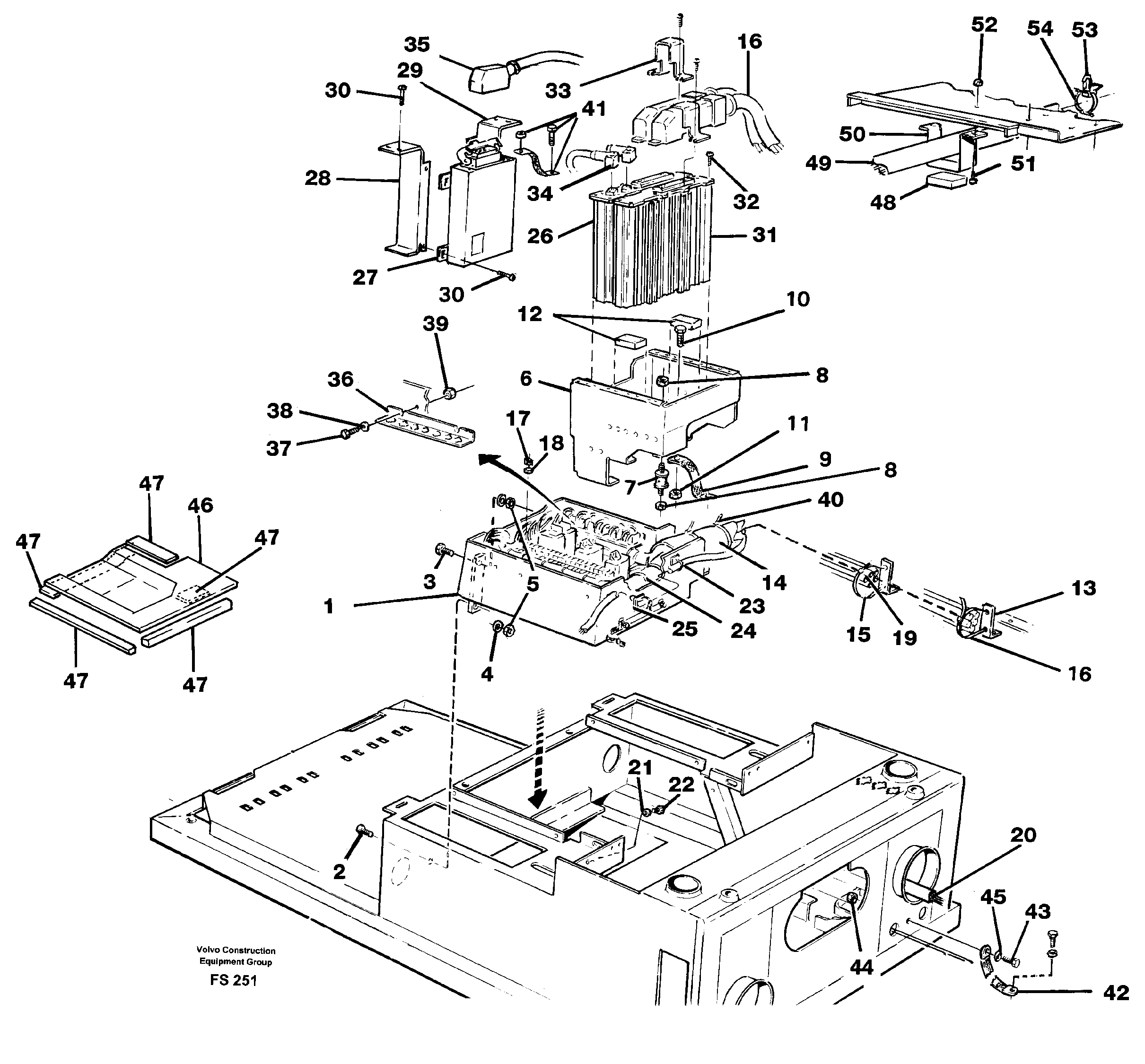 Electric installation driver's seat — volvo parts diagram