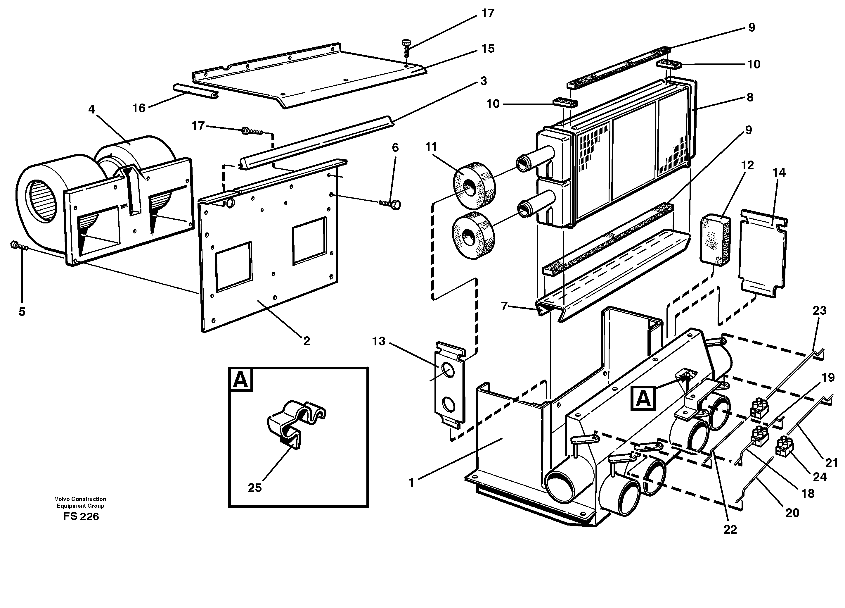 Cab heater — volvo parts diagram