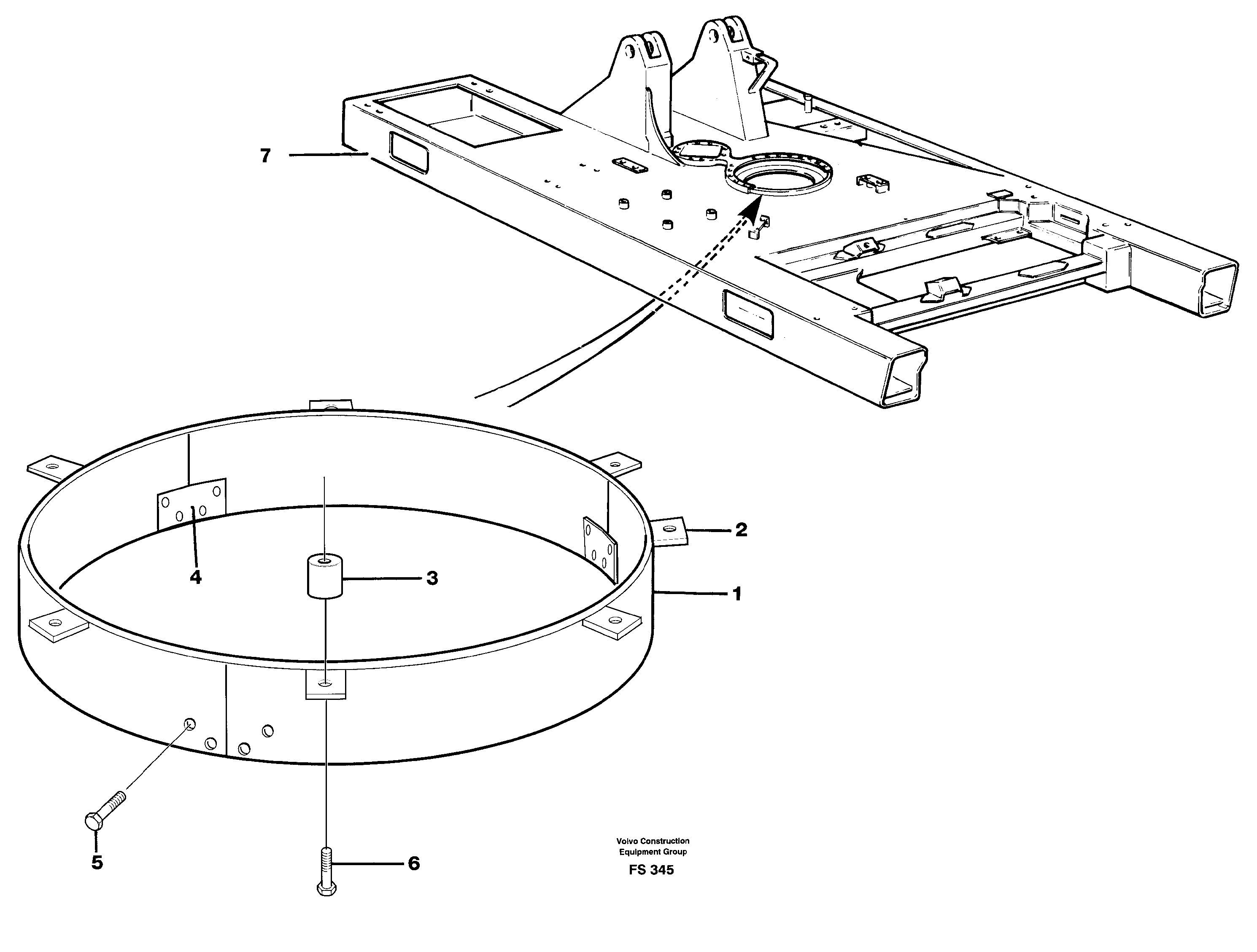 Protection for slew ring sealing  14250680 — volvo parts diagram
