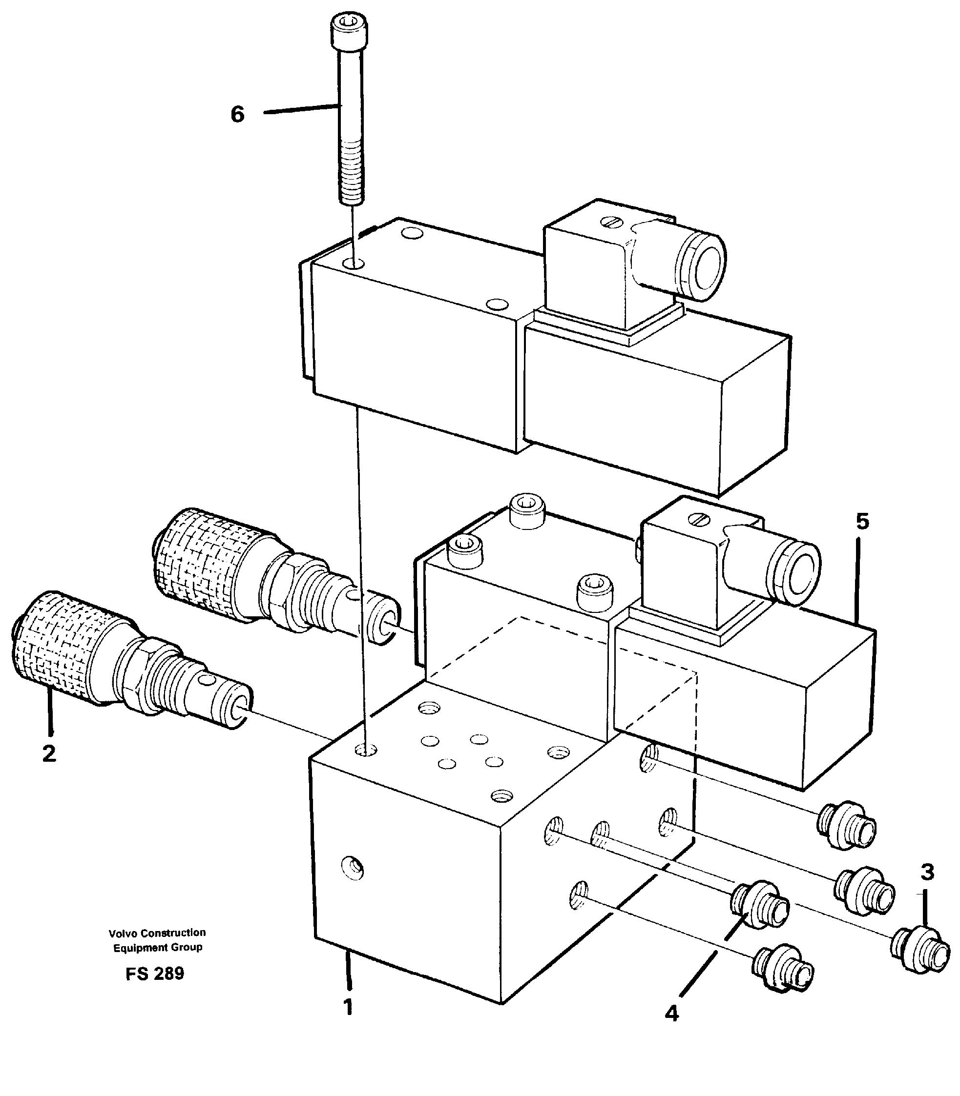 Control block for end position damp — volvo parts diagram