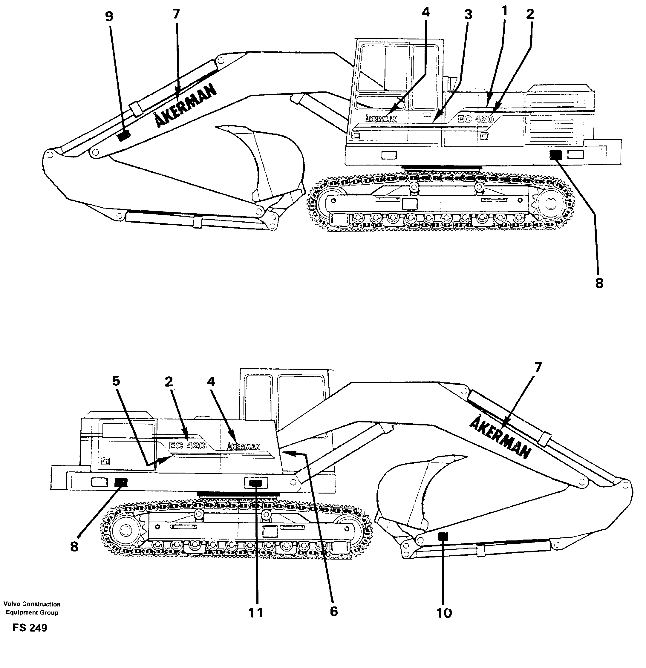 Sign plates and decals — volvo parts diagram