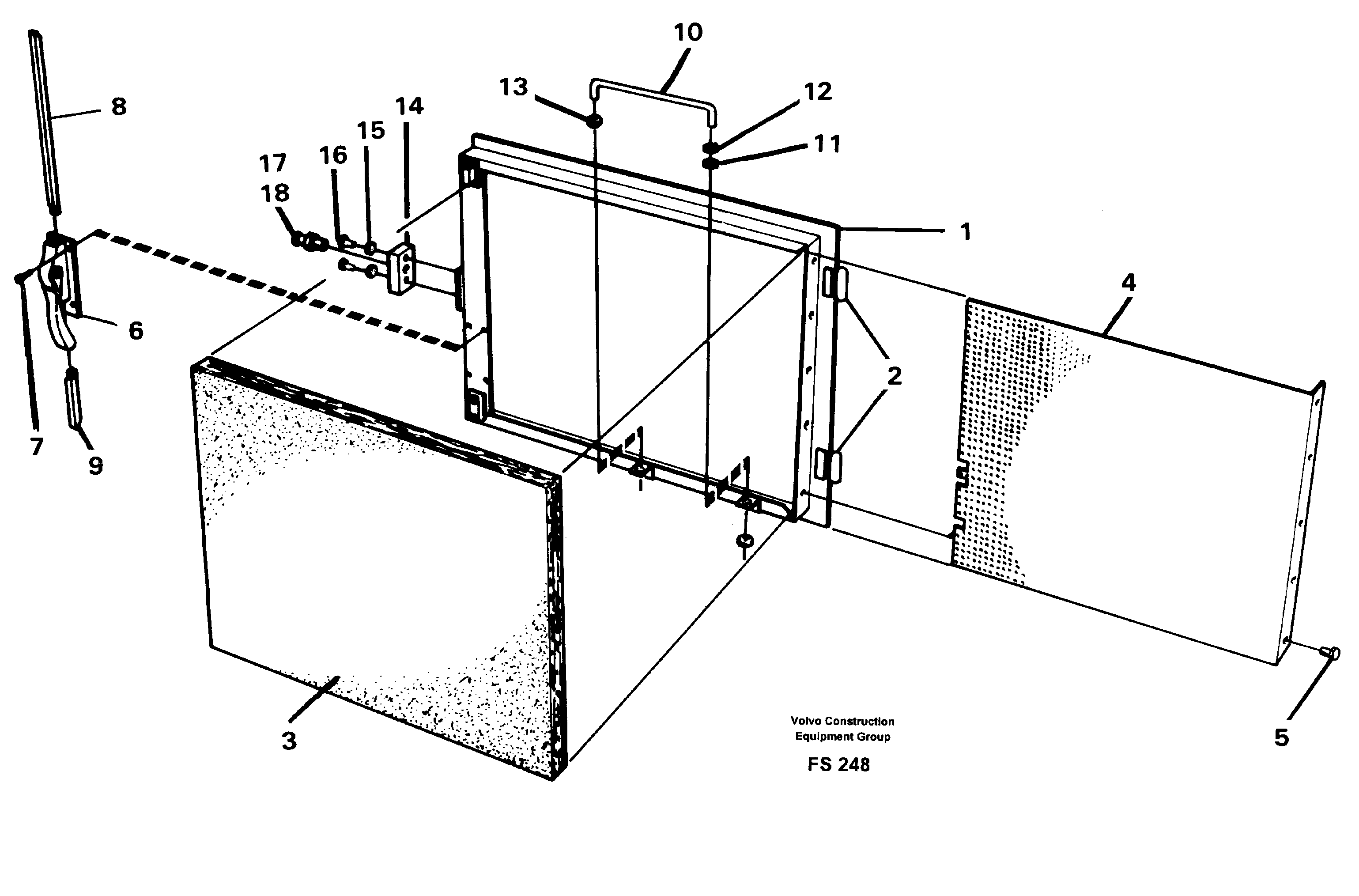 Back door, Lh — volvo parts diagram
