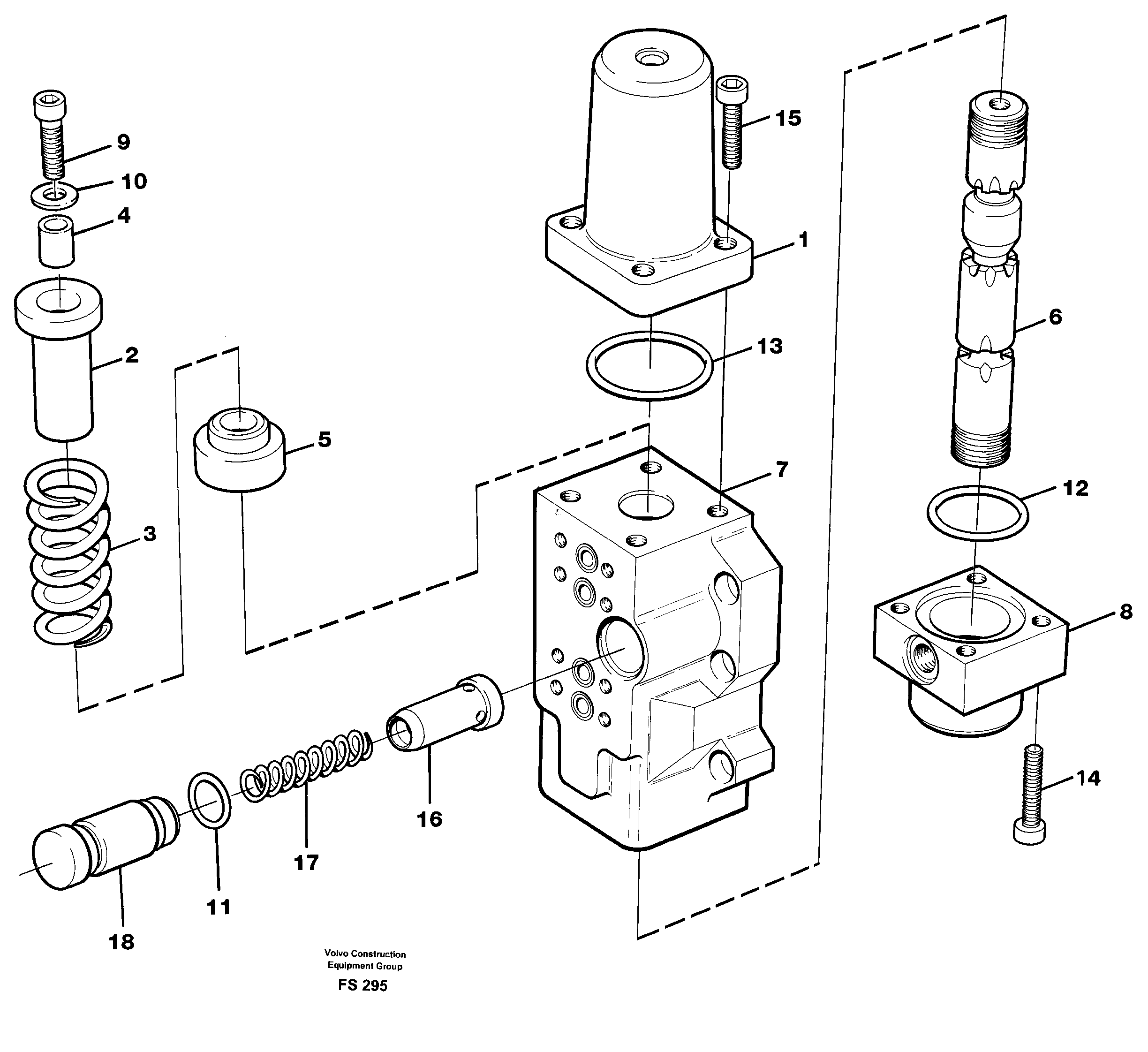 Four-way valve — volvo parts diagram