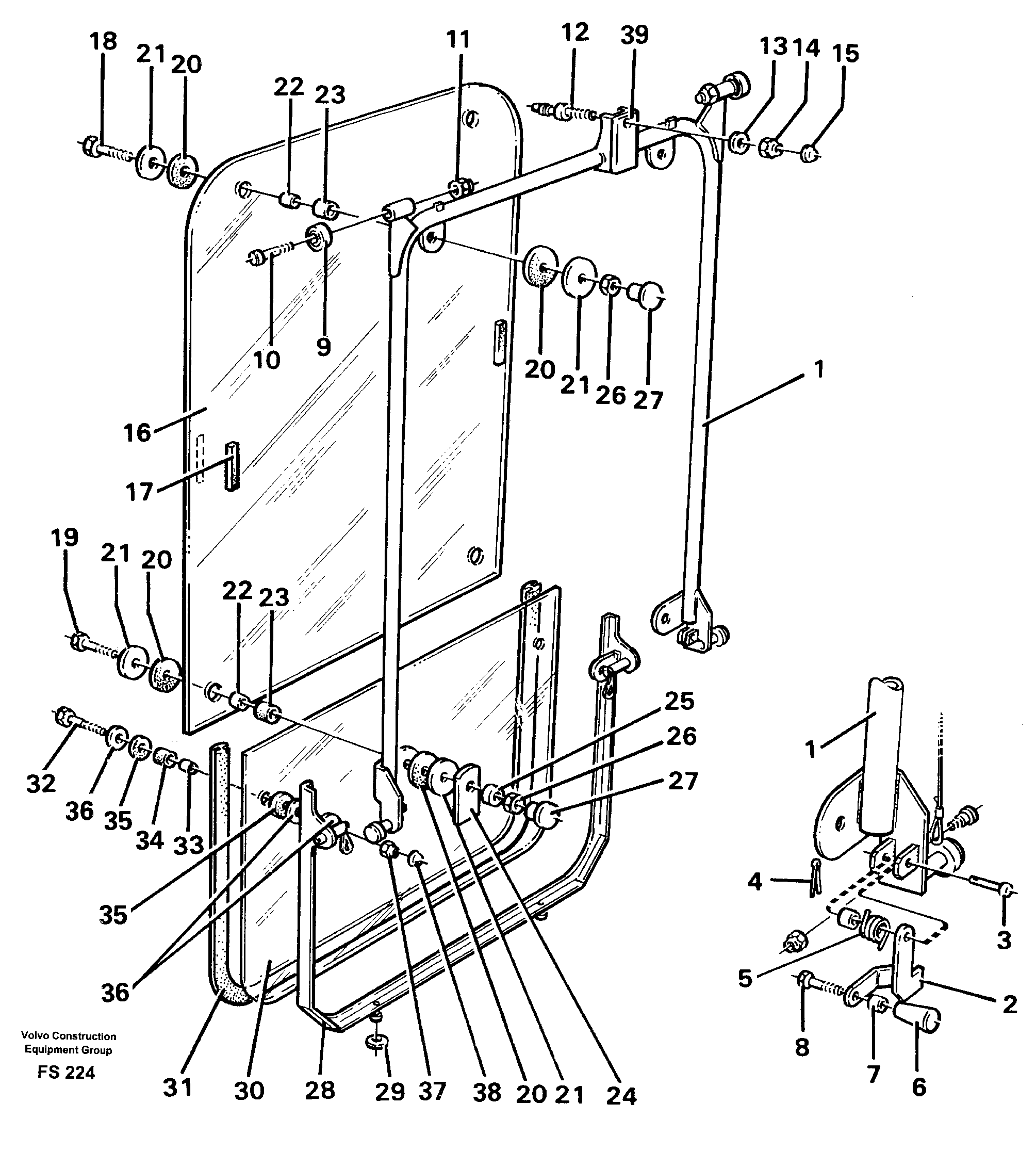 Windshields — volvo parts diagram