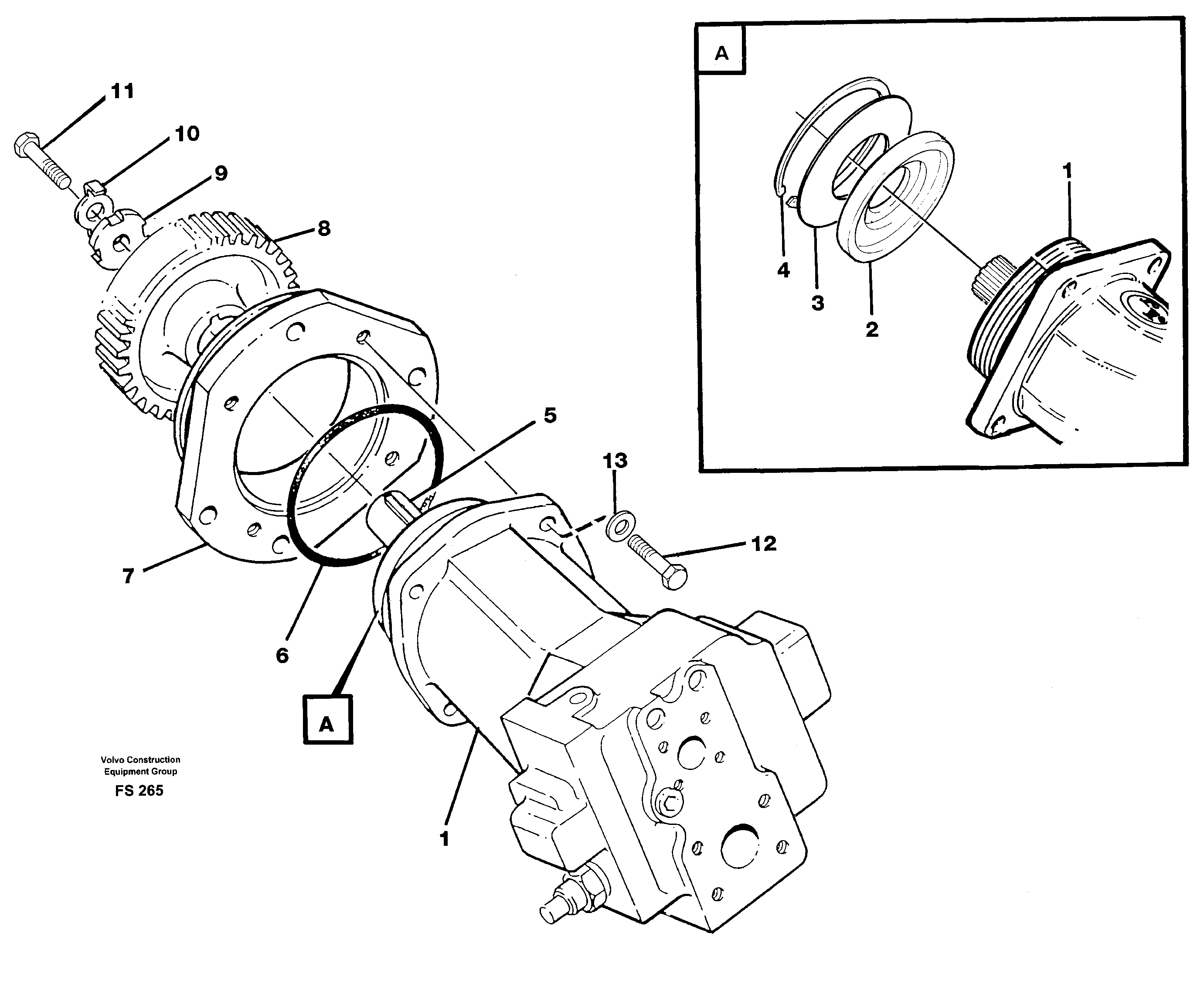 Hydraulic pump  P1/P2/P3 — volvo parts diagram