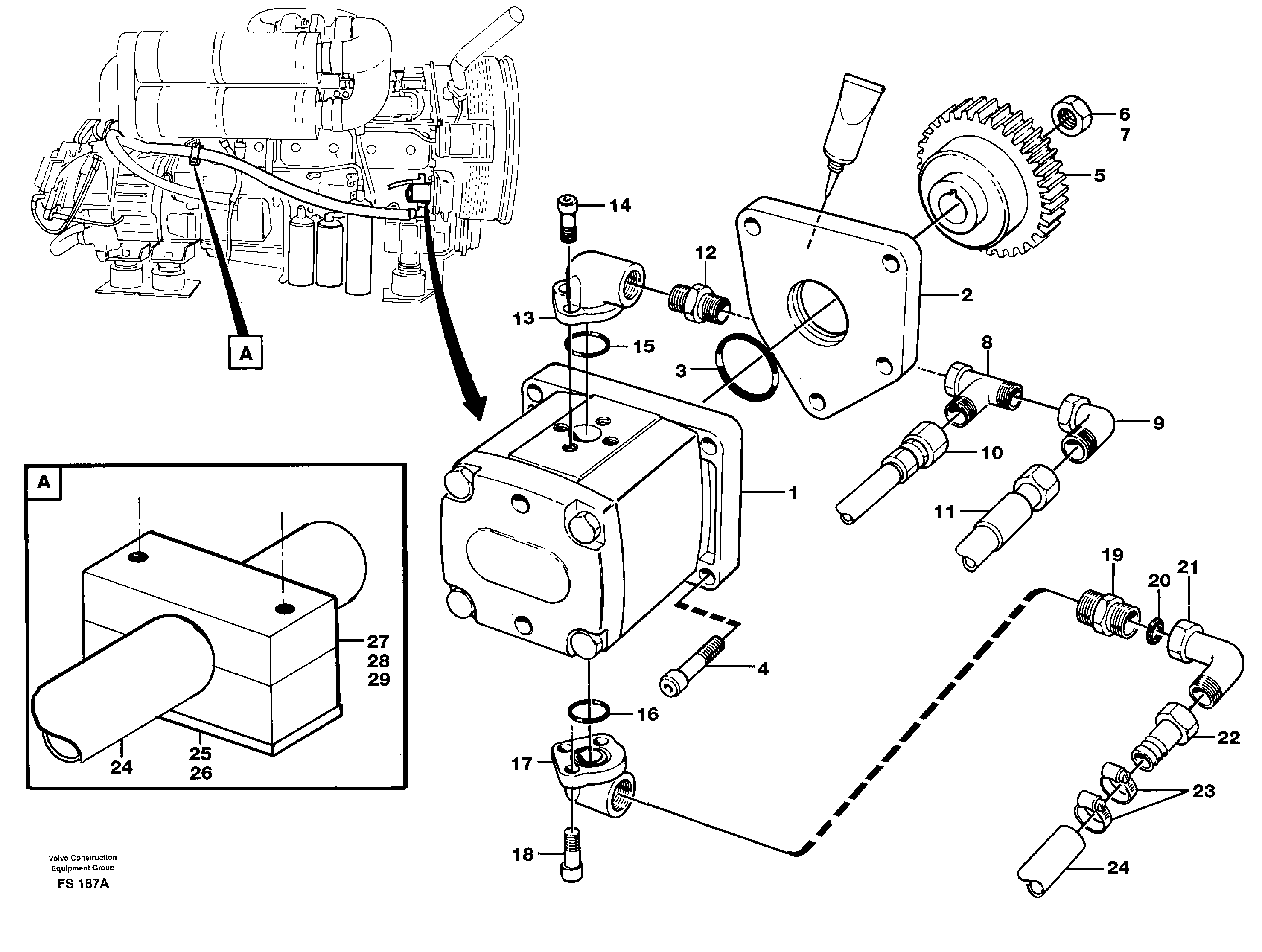 Servo pump — volvo parts diagram