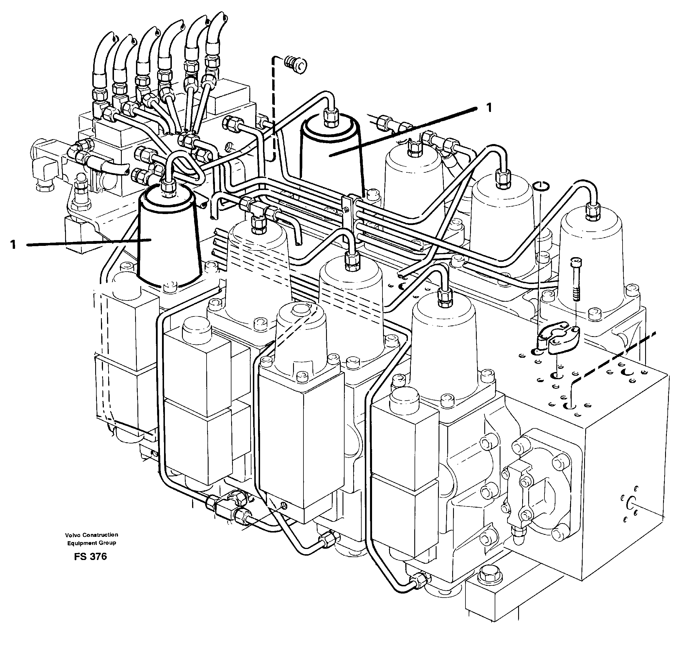 Valve-block, Handling equipment  14259558 — volvo parts diagram