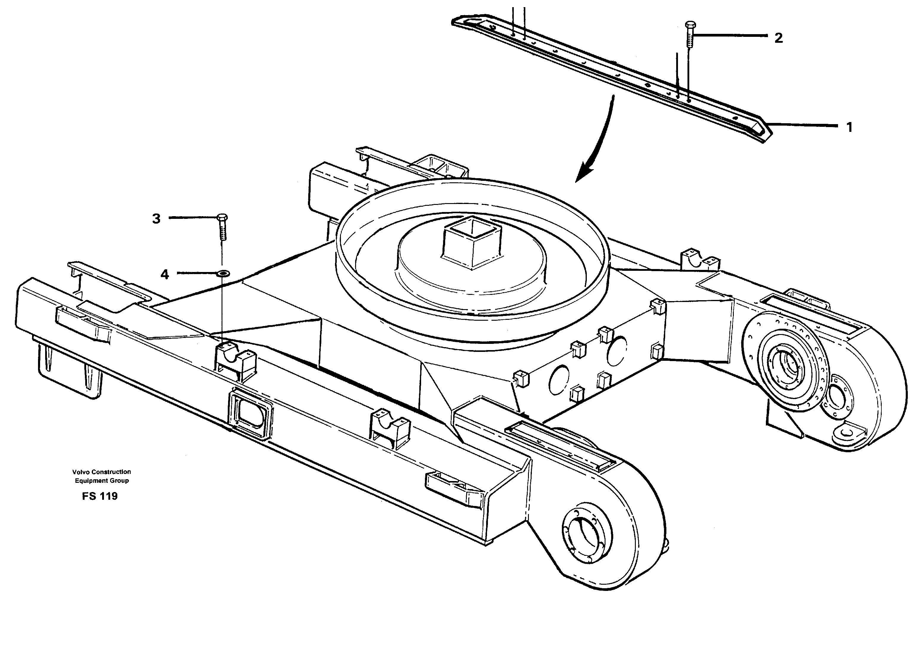 Skid rails  14241282 — volvo parts diagram