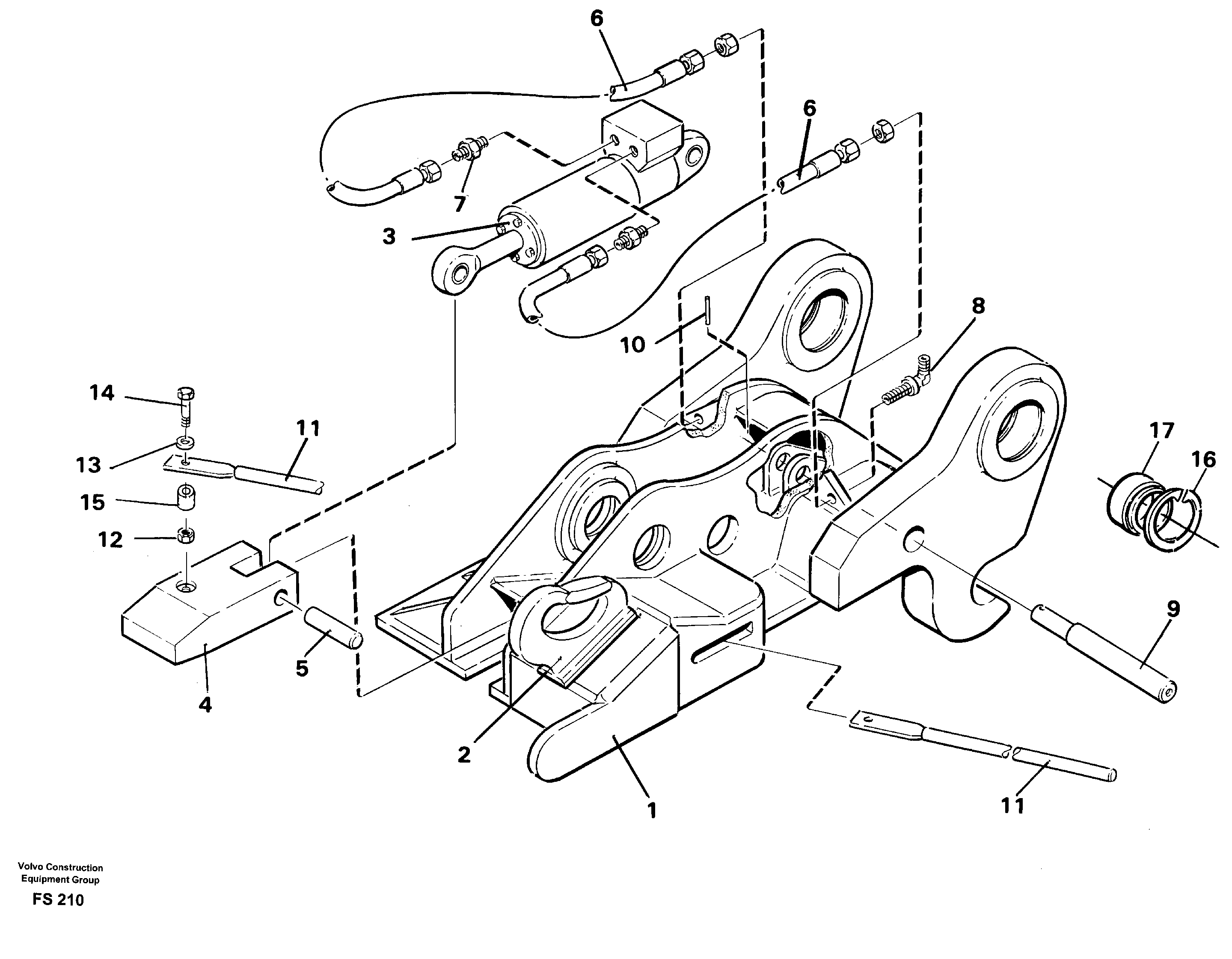 Quickfit, hydraulic  14254589 — volvo parts diagram