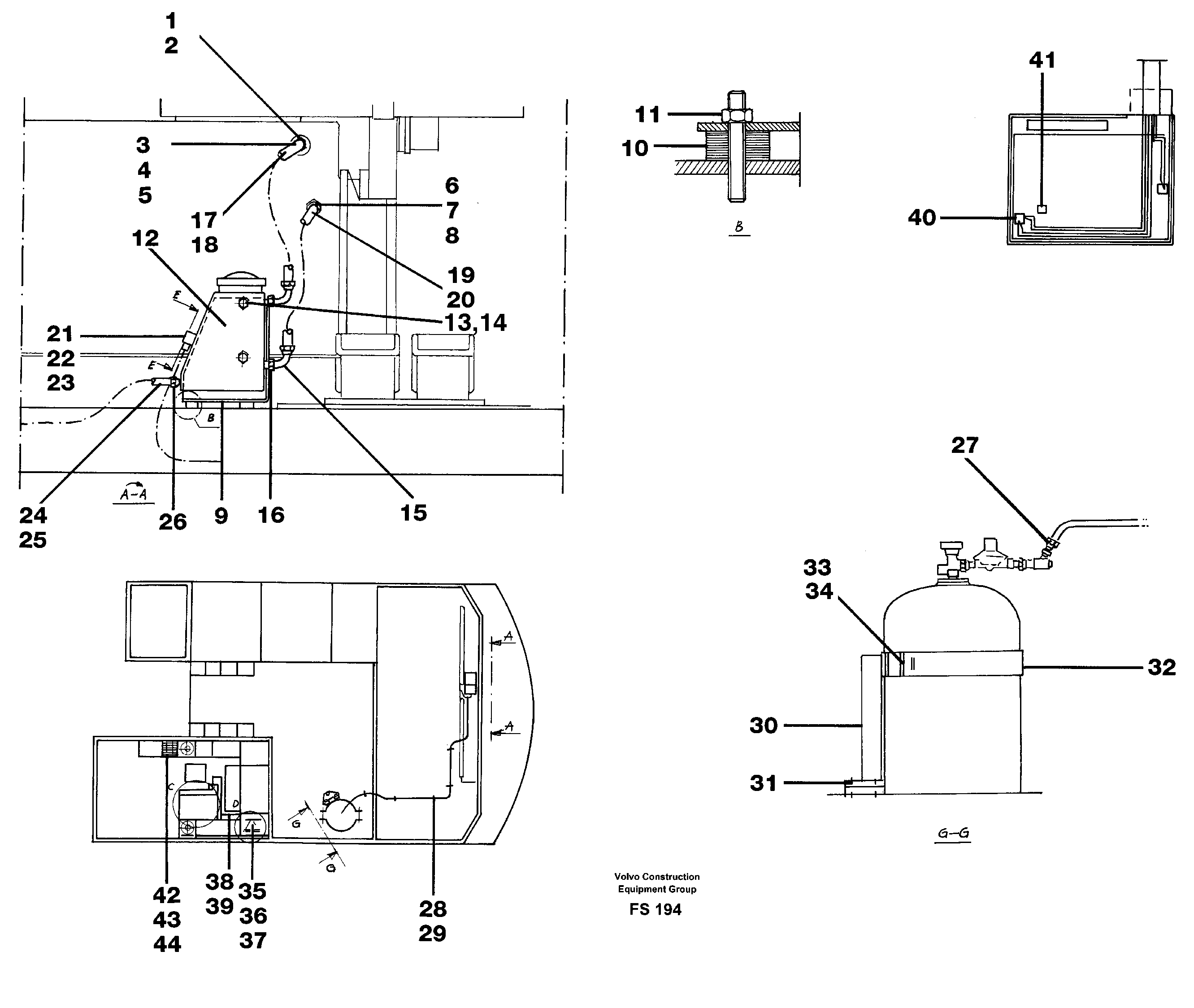 Engine heater, Lpg 2440  14258353 — volvo parts diagram