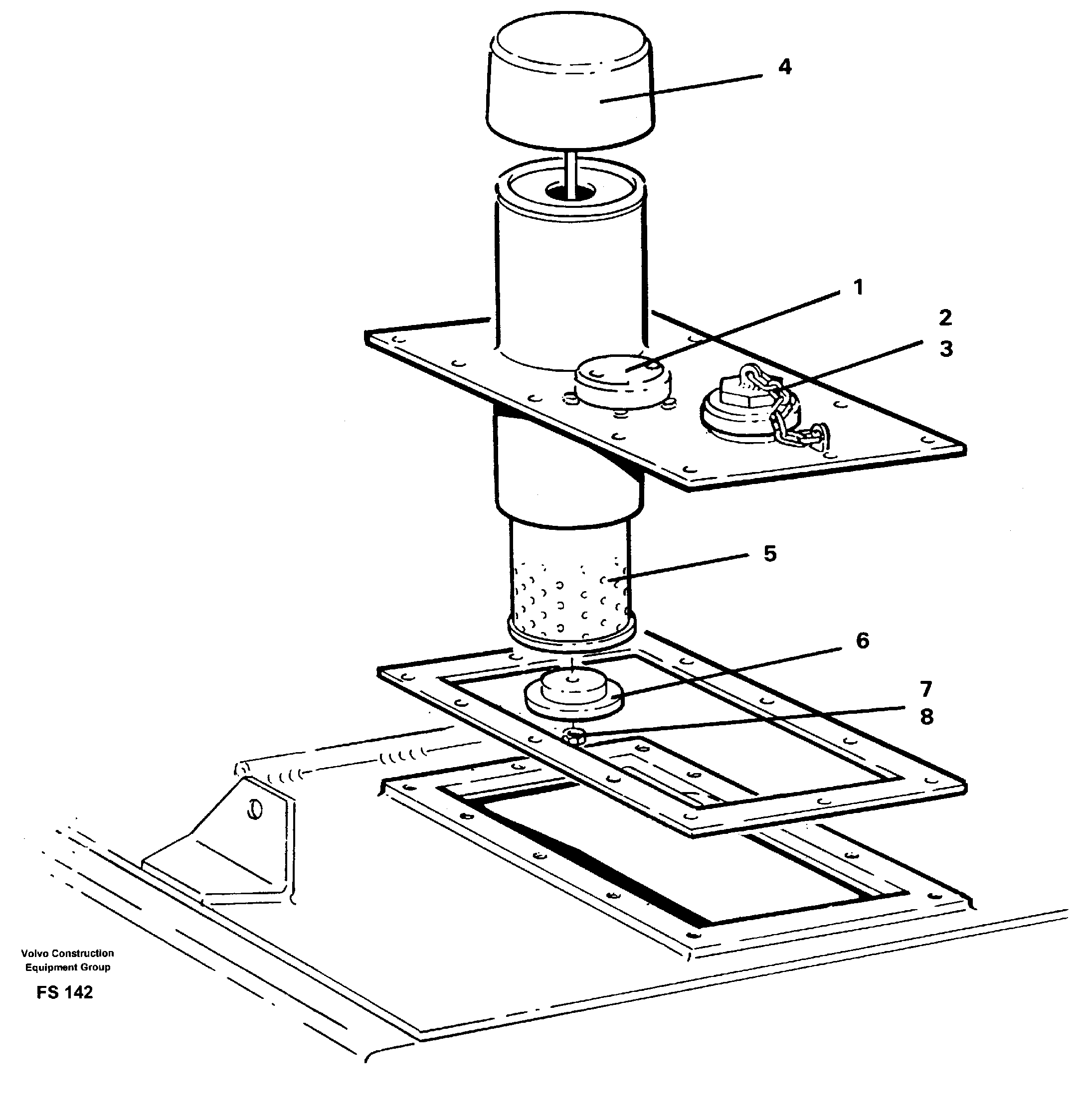 Cover for fuel tank — volvo parts diagram