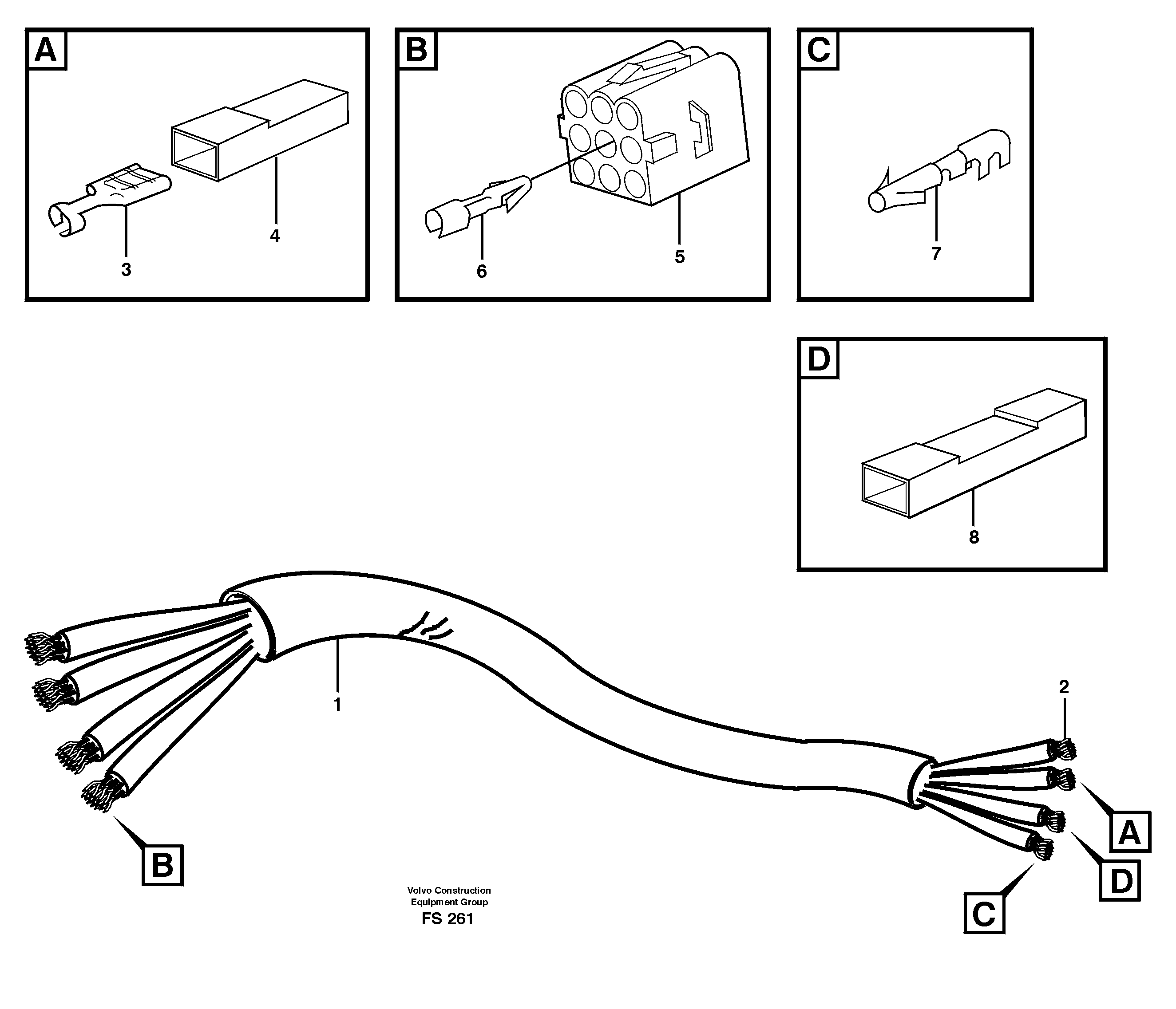 Cable bunch, cab — volvo parts diagram