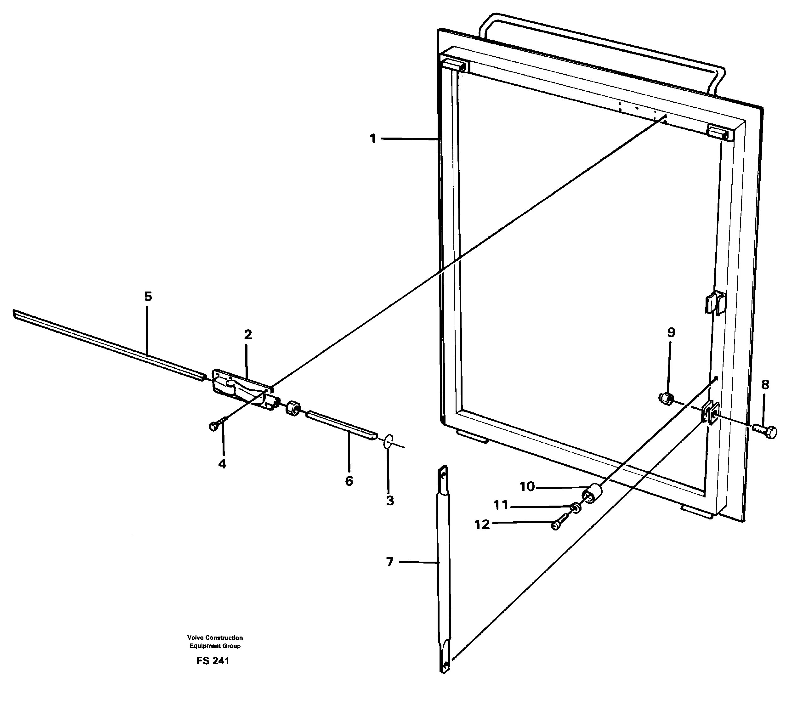 Roof hatch, rear Lh — volvo parts diagram