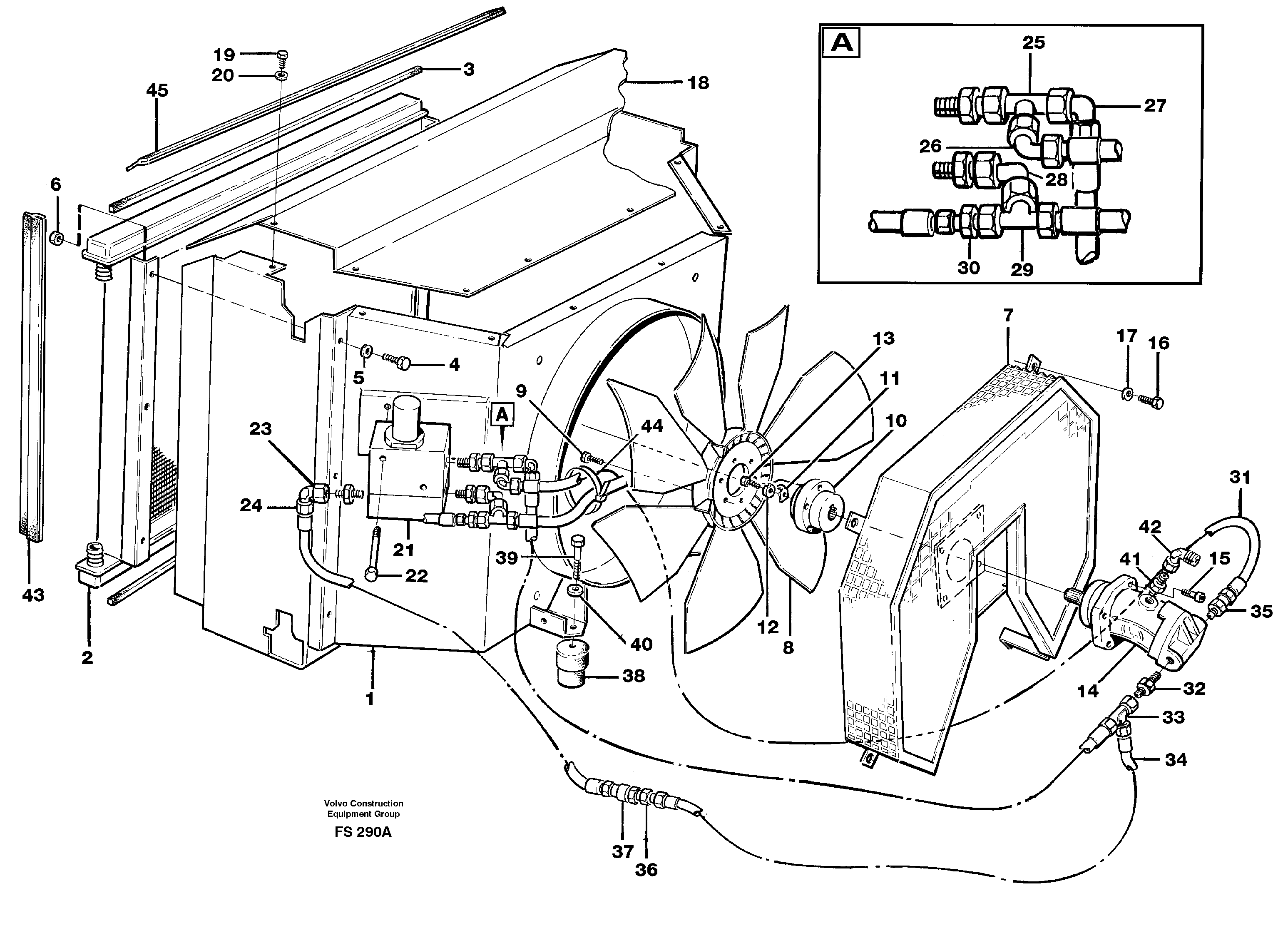 Oil cooler — volvo parts diagram