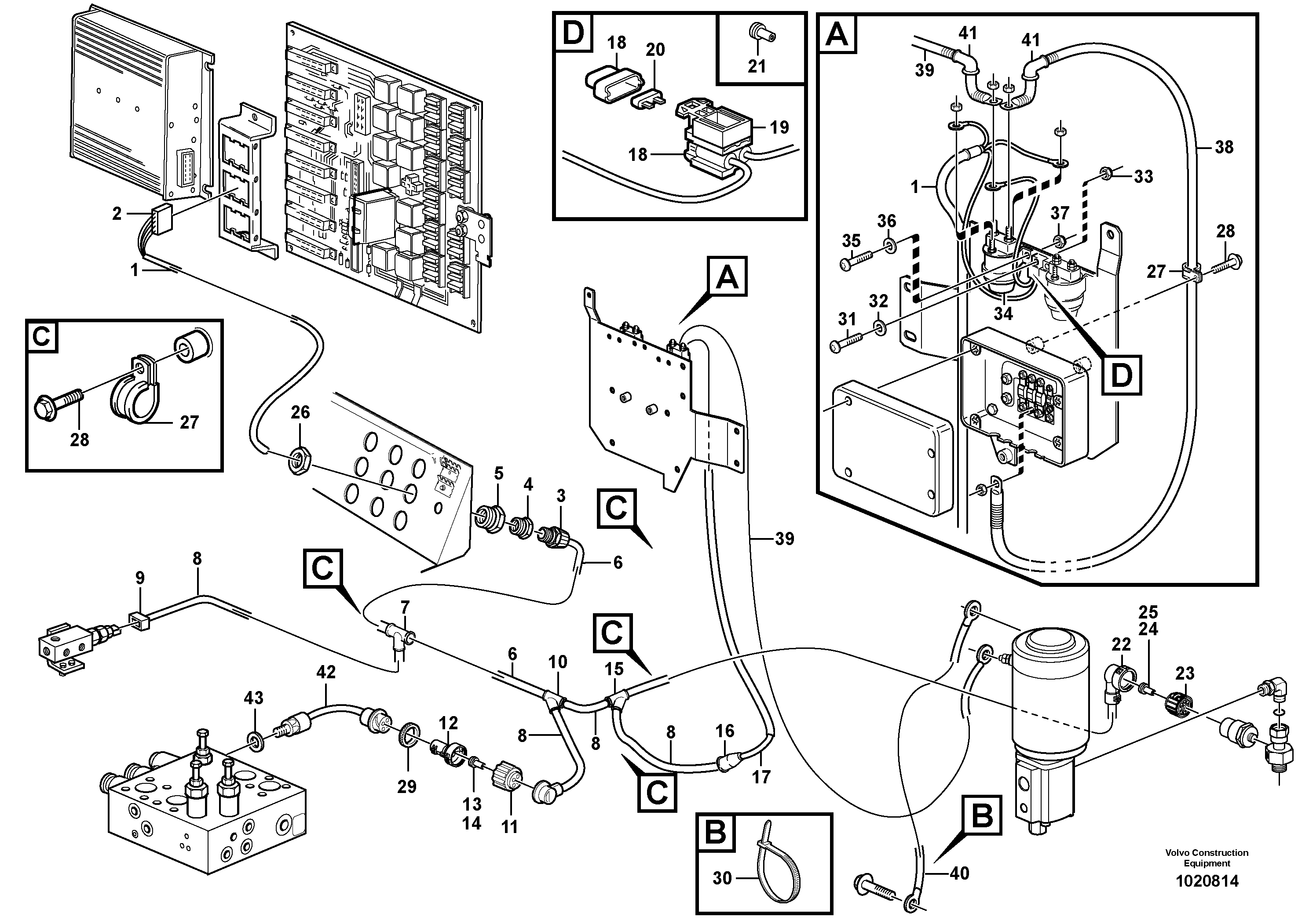 Cable harness, secondary steering system.  83259 — volvo parts diagram