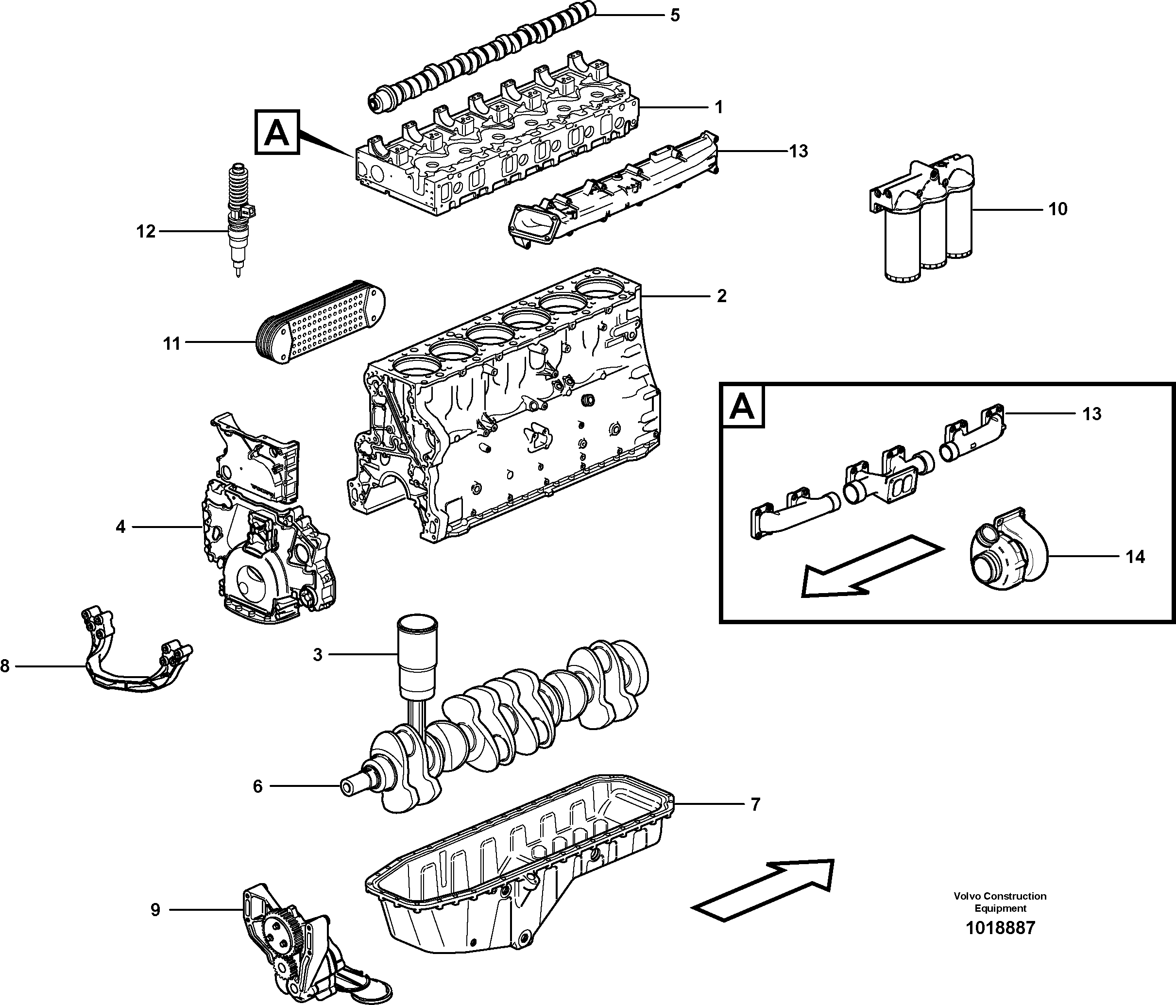 Engine — volvo parts diagram