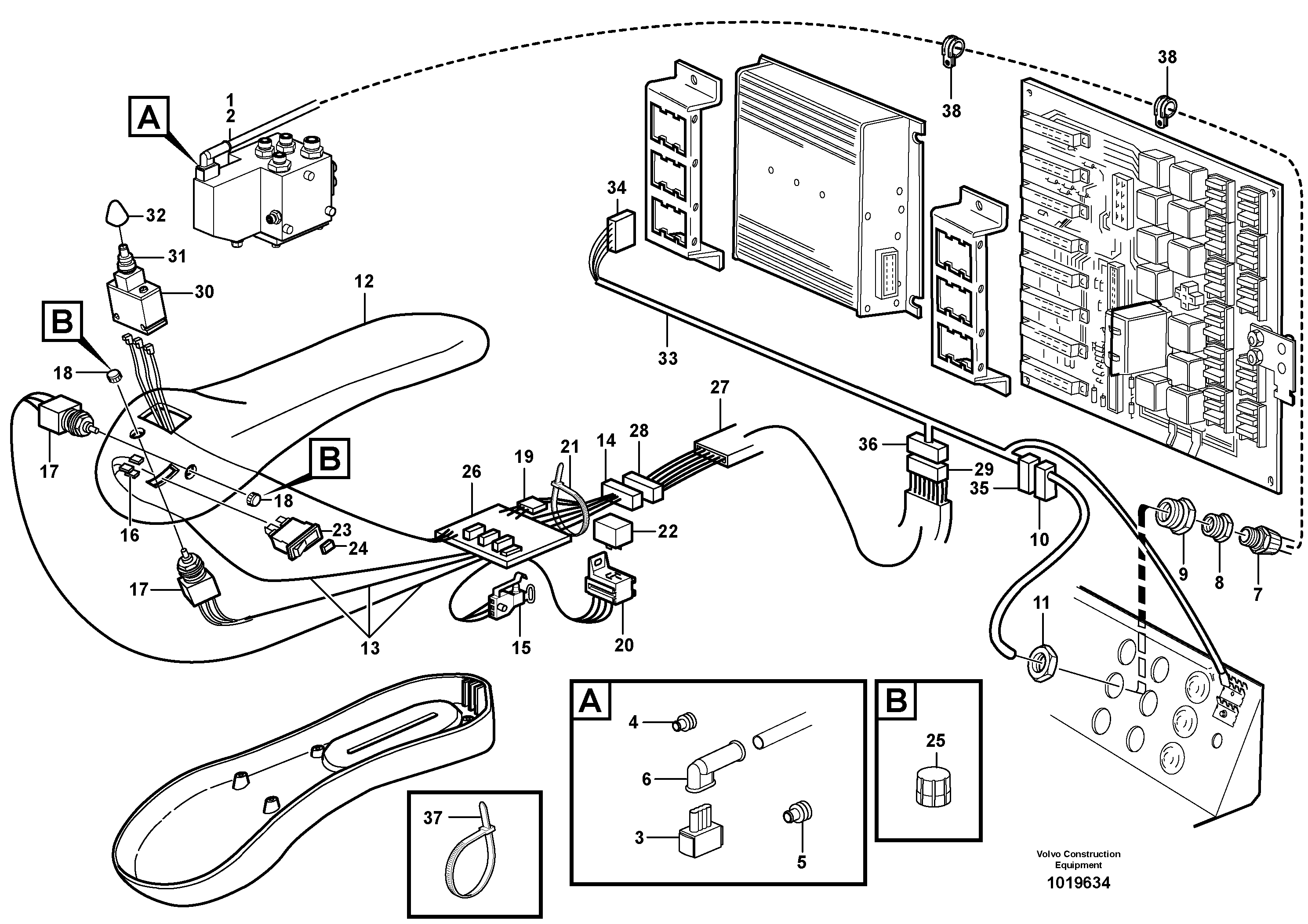 Cable harness, CDC-steering.  80266 — volvo parts diagram