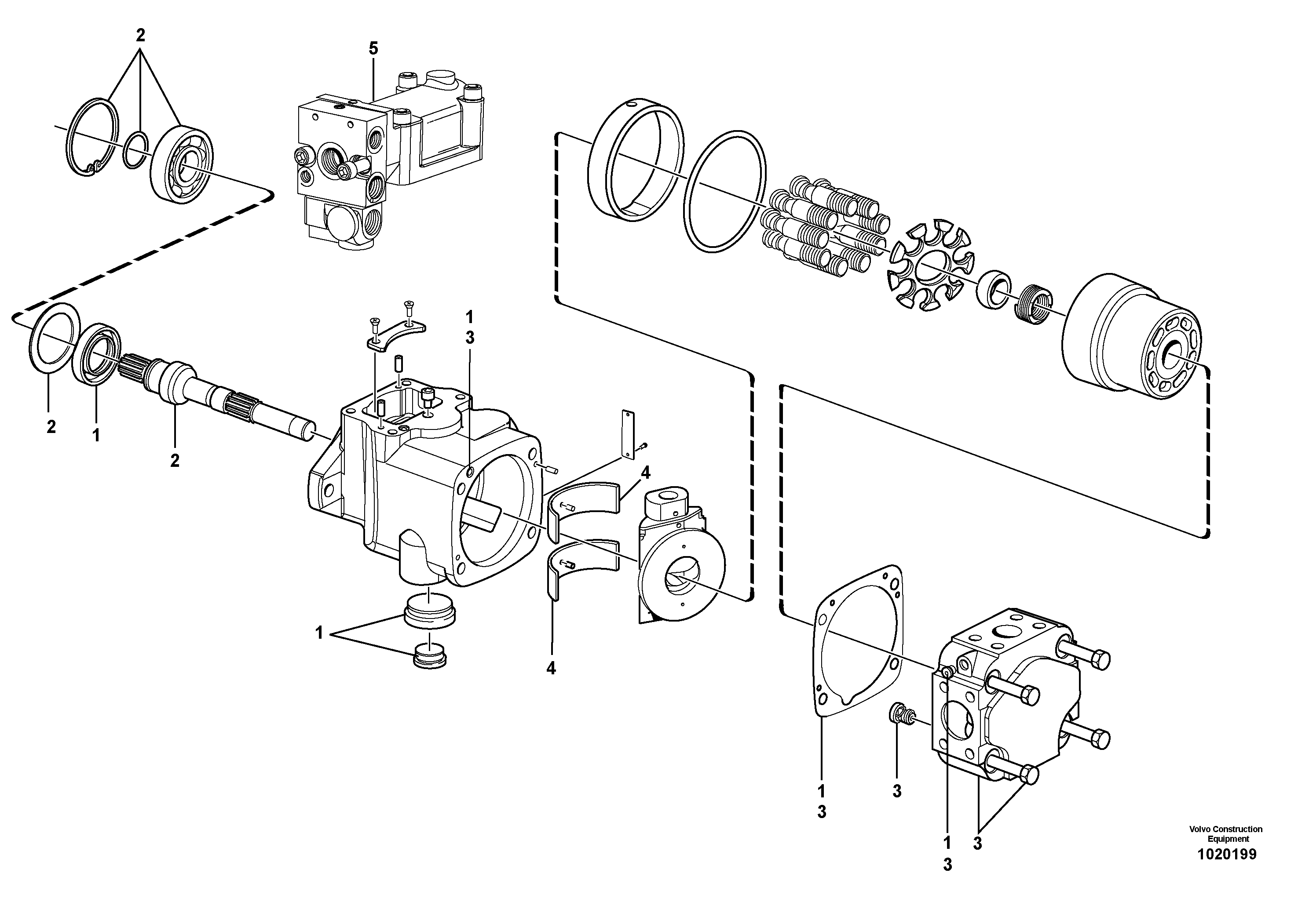 Hydraulic pump  P1 — volvo parts diagram