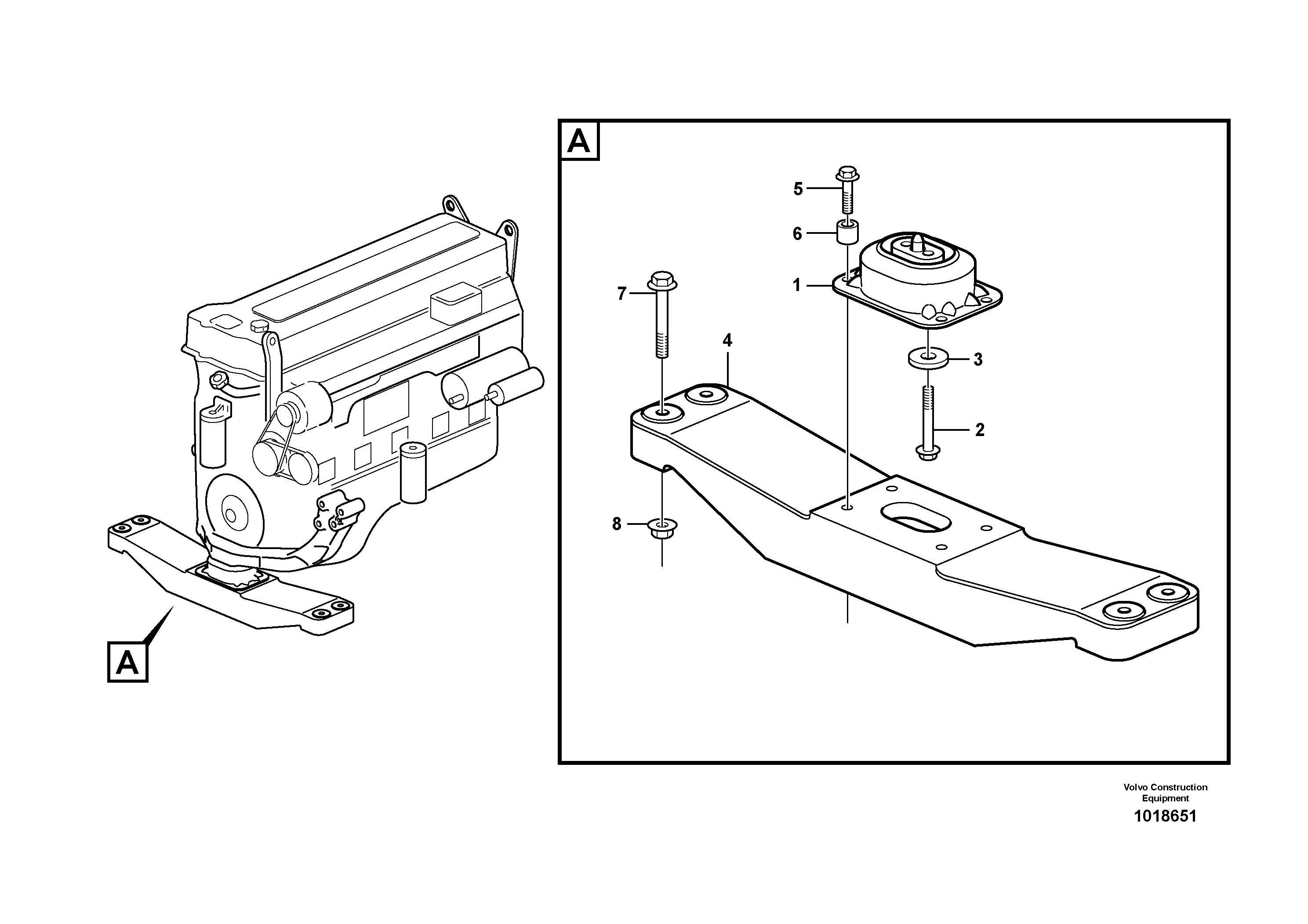 Engine mounting — volvo parts diagram