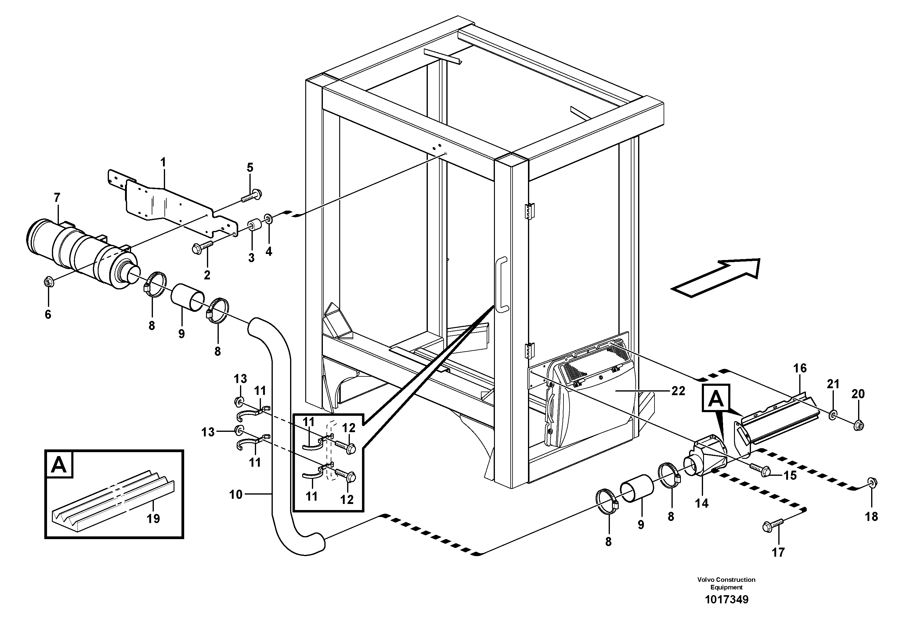 Air filter, cyclone  83085 — volvo parts diagram