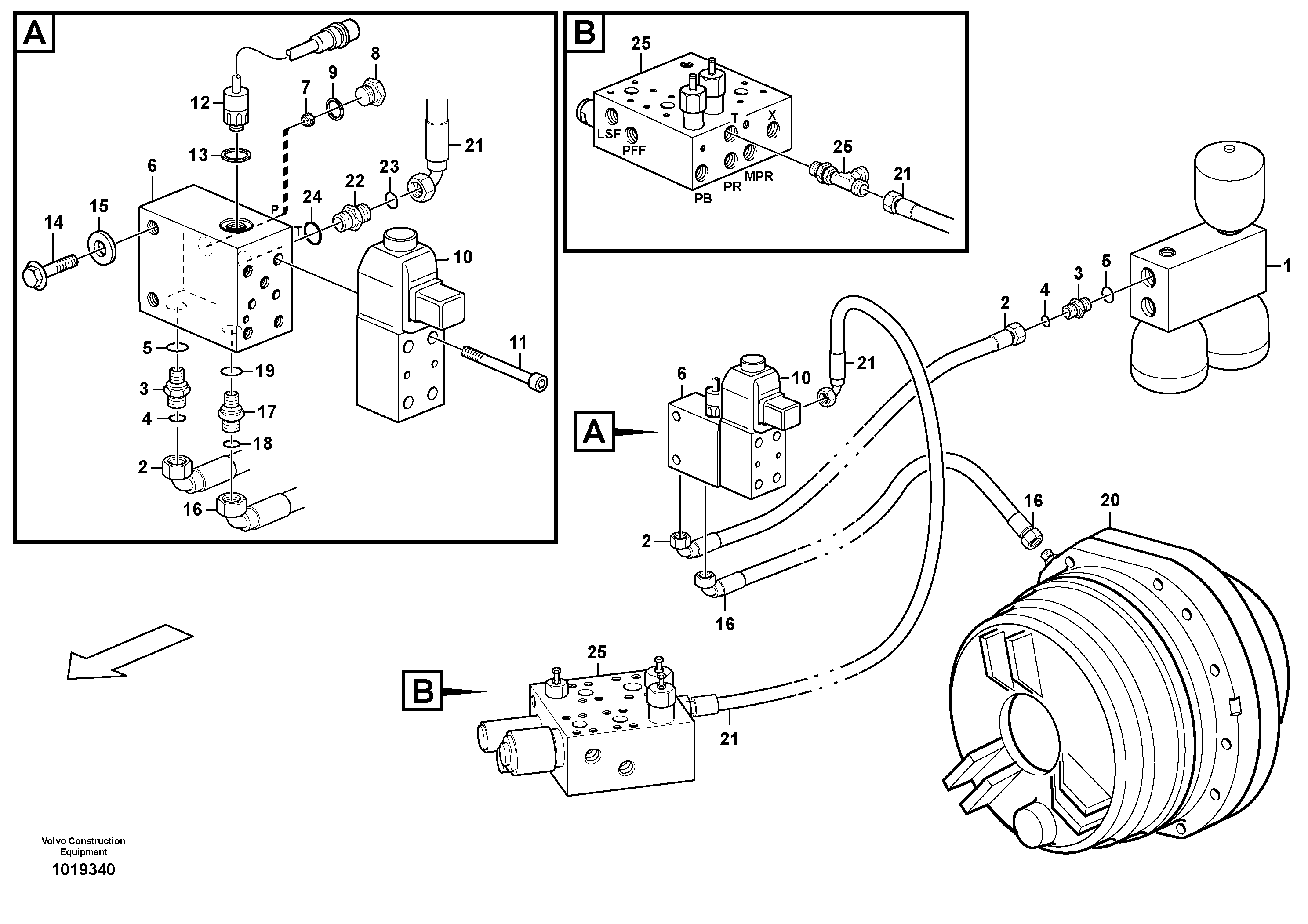 Parking brake — volvo parts diagram