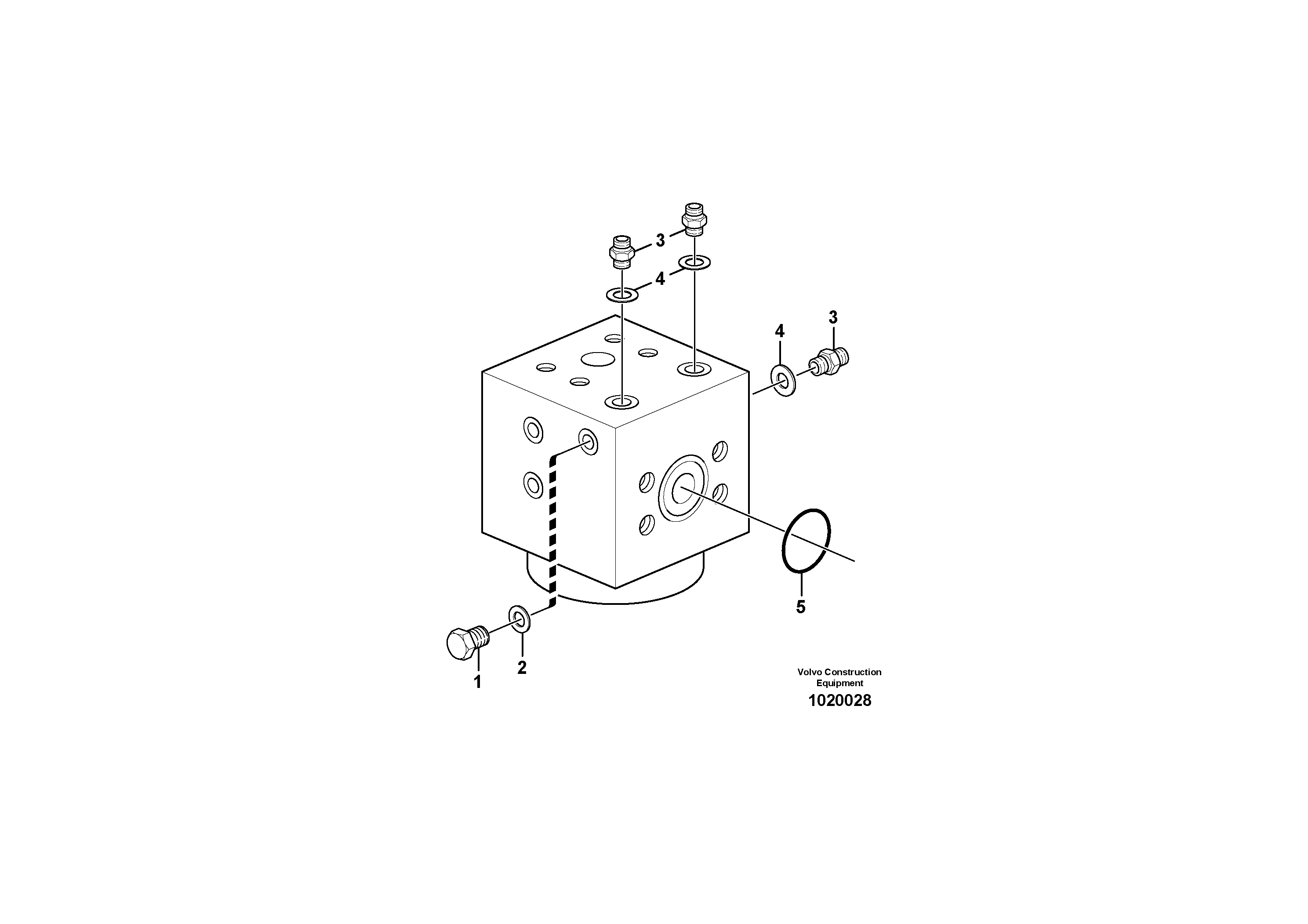 Connecting block — volvo parts diagram