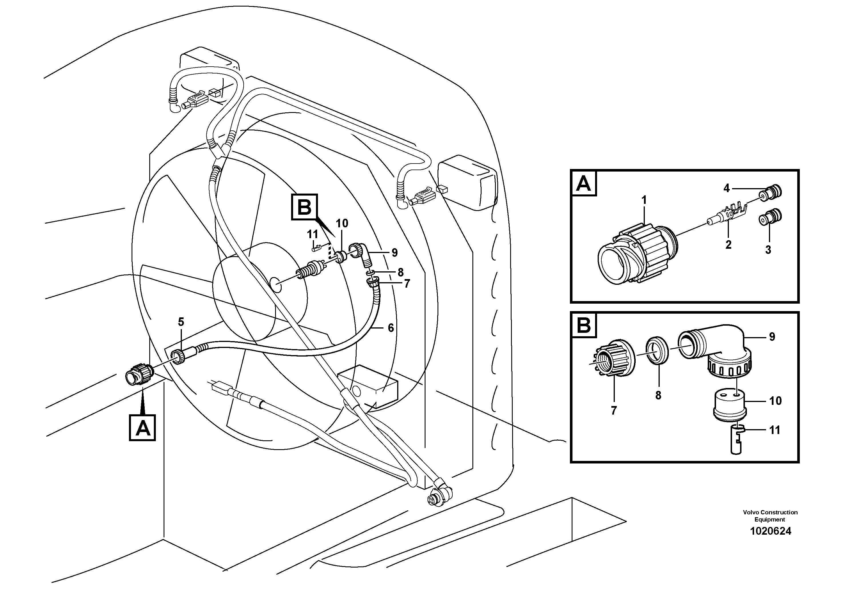 Cable harness, fan — volvo parts diagram
