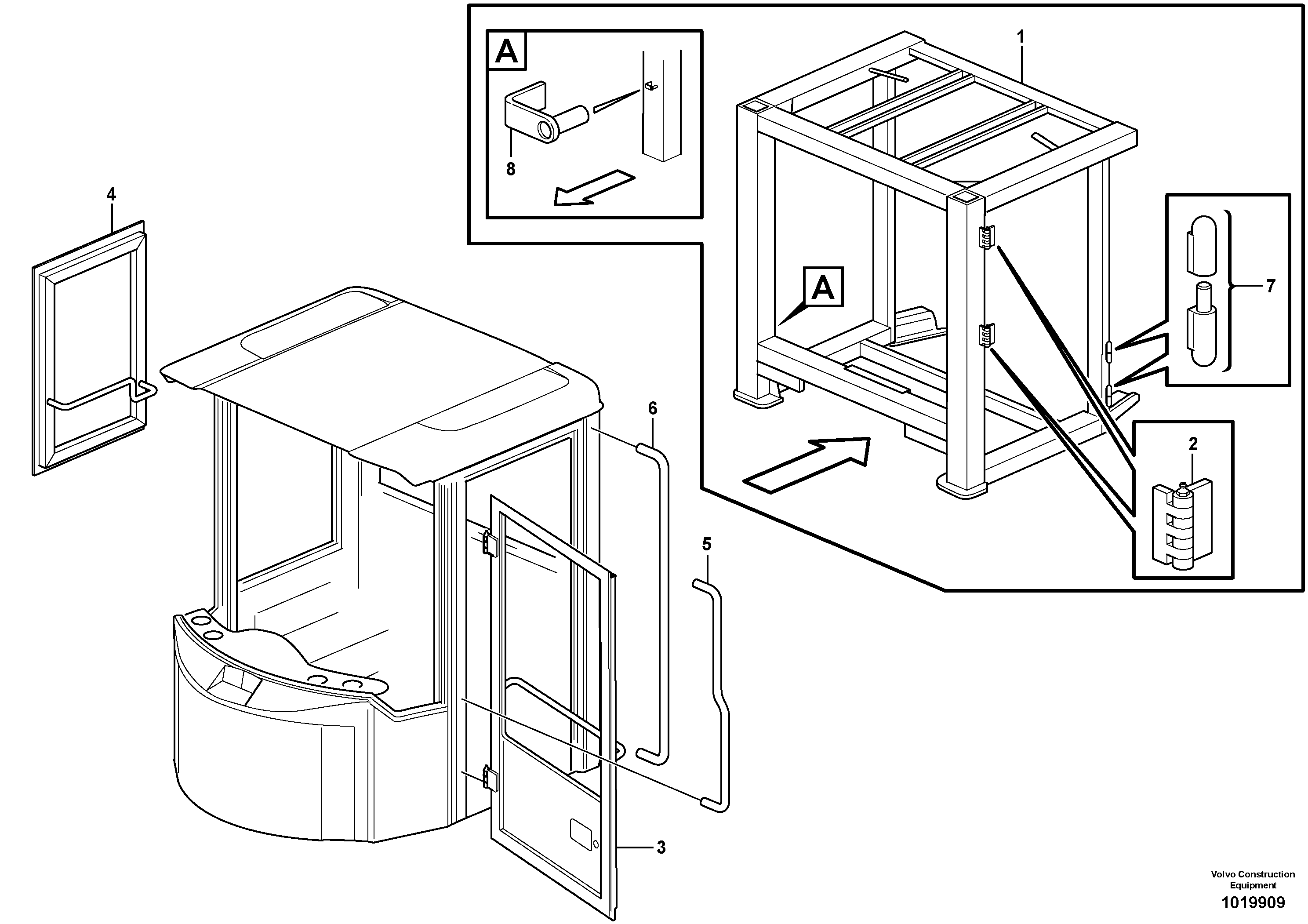 Cab frame — volvo parts diagram