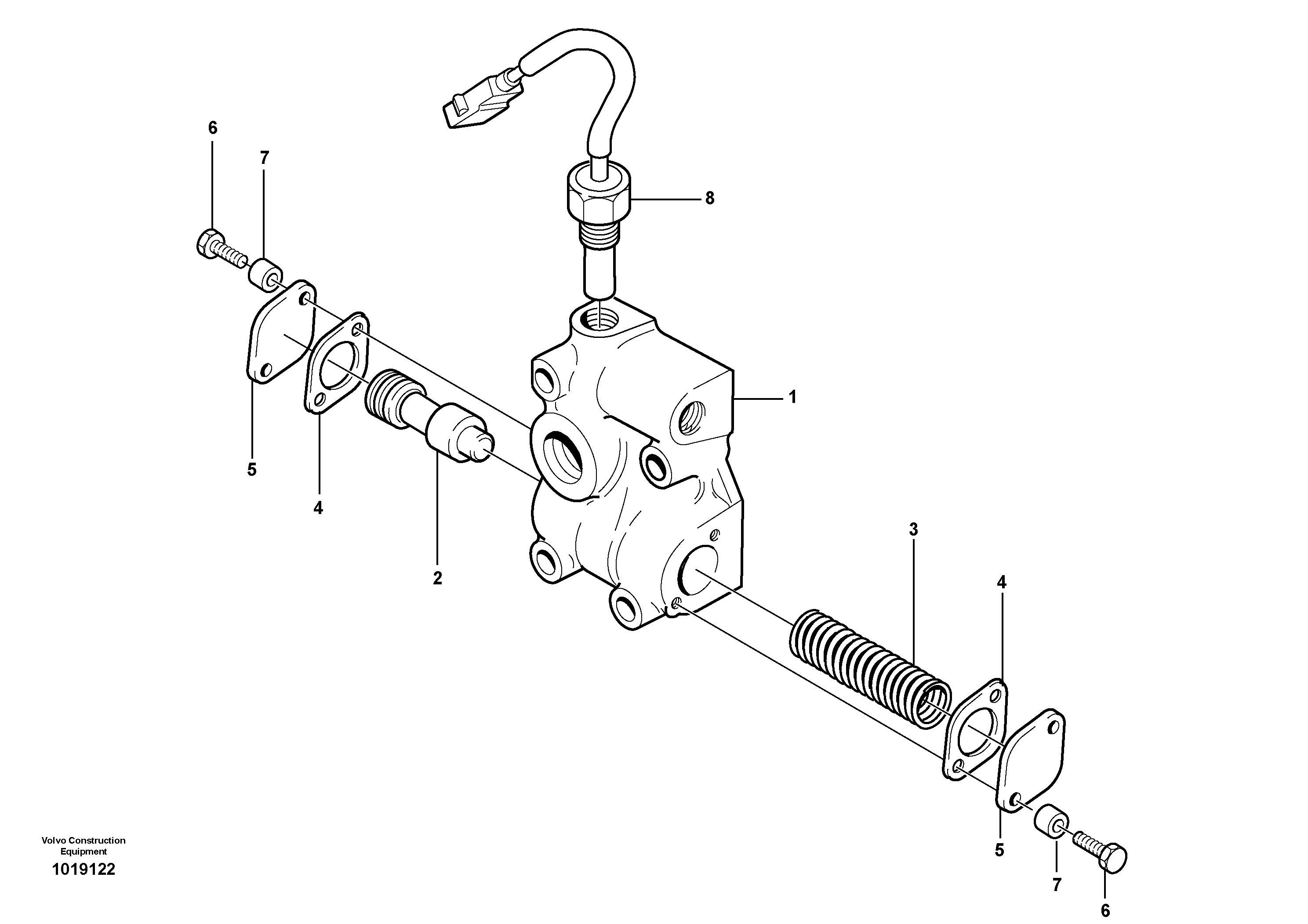 Lubricating oil valve — volvo parts diagram