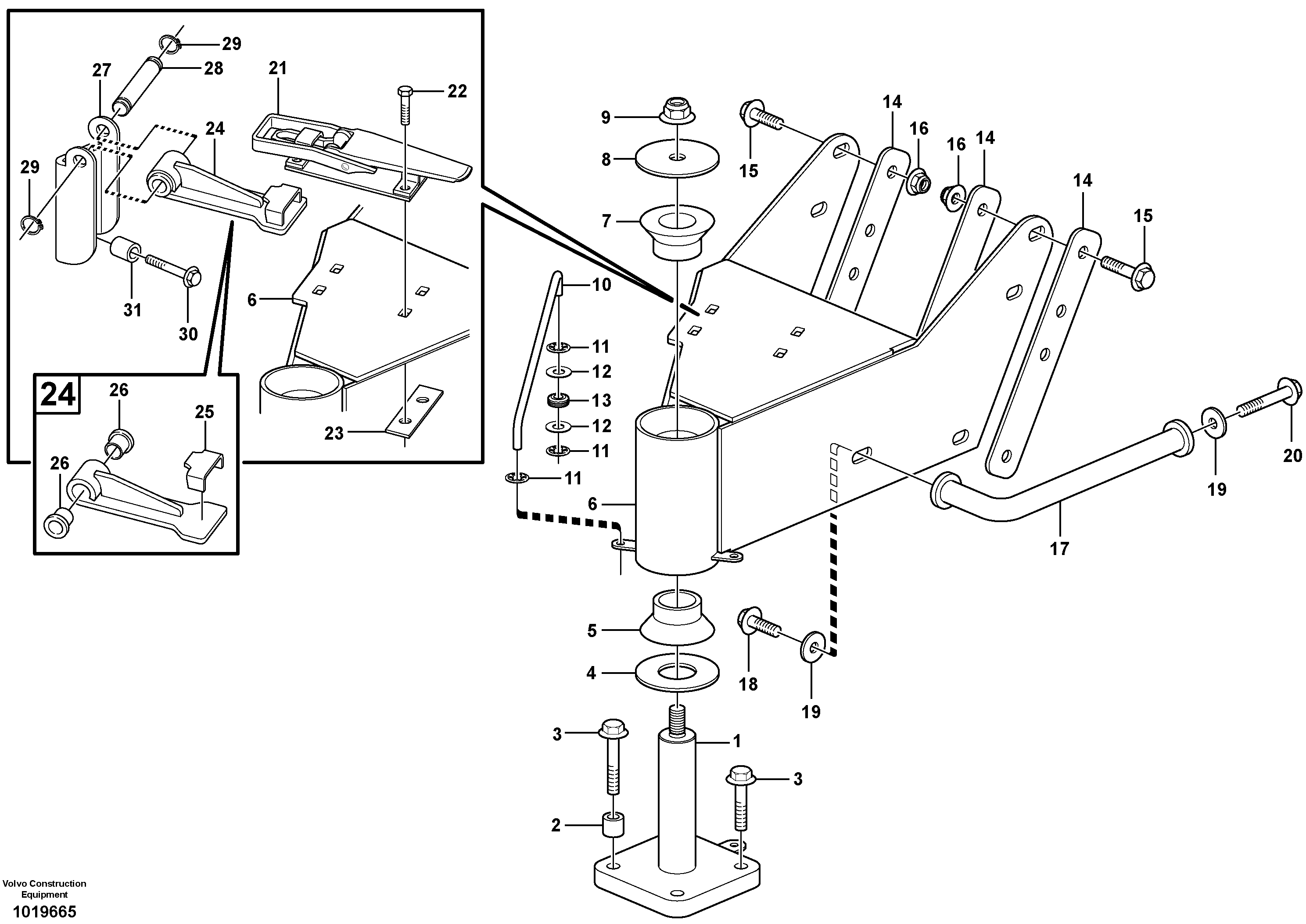 Hinge.  83176 — volvo parts diagram