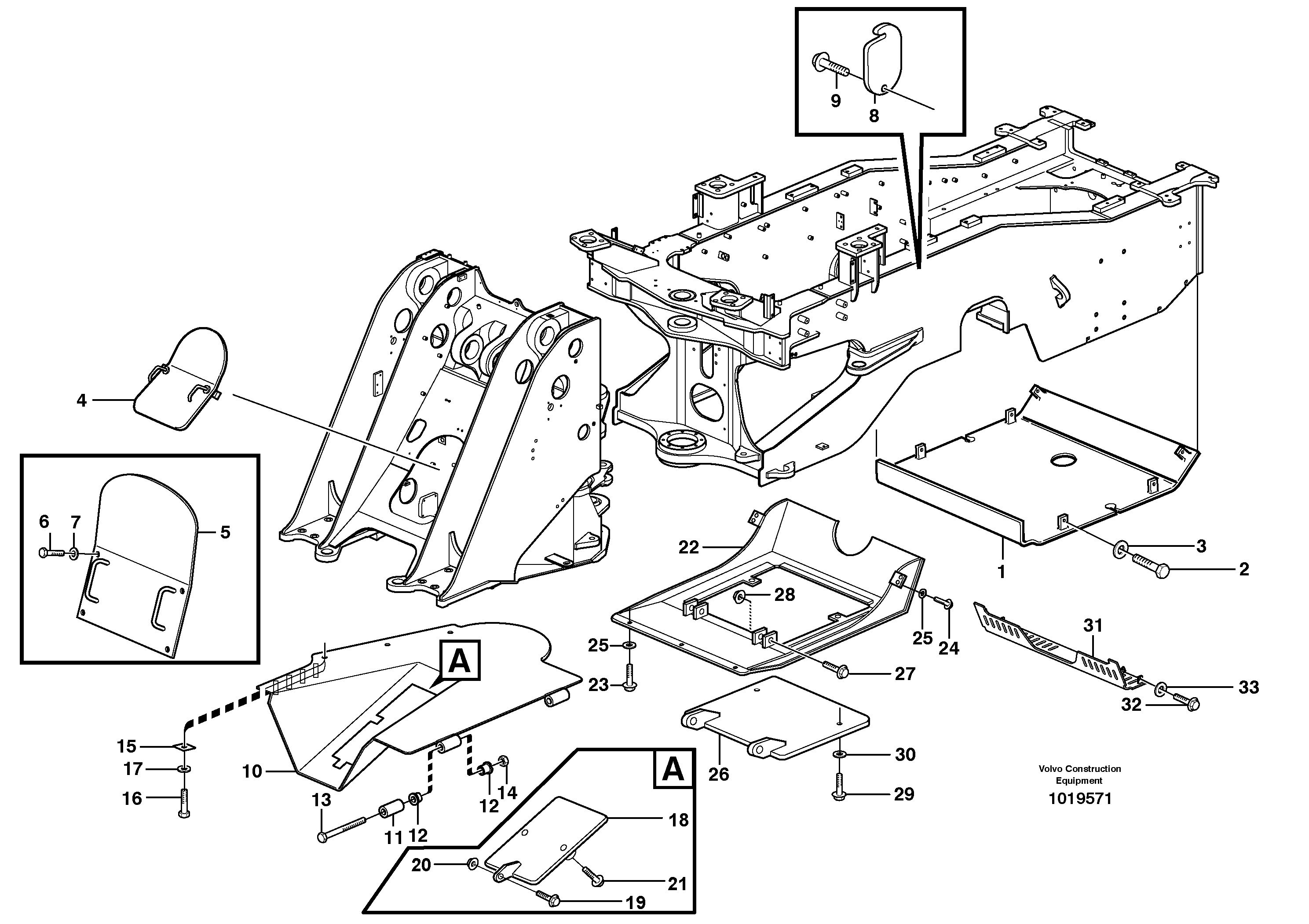 Protecting plates — volvo parts diagram