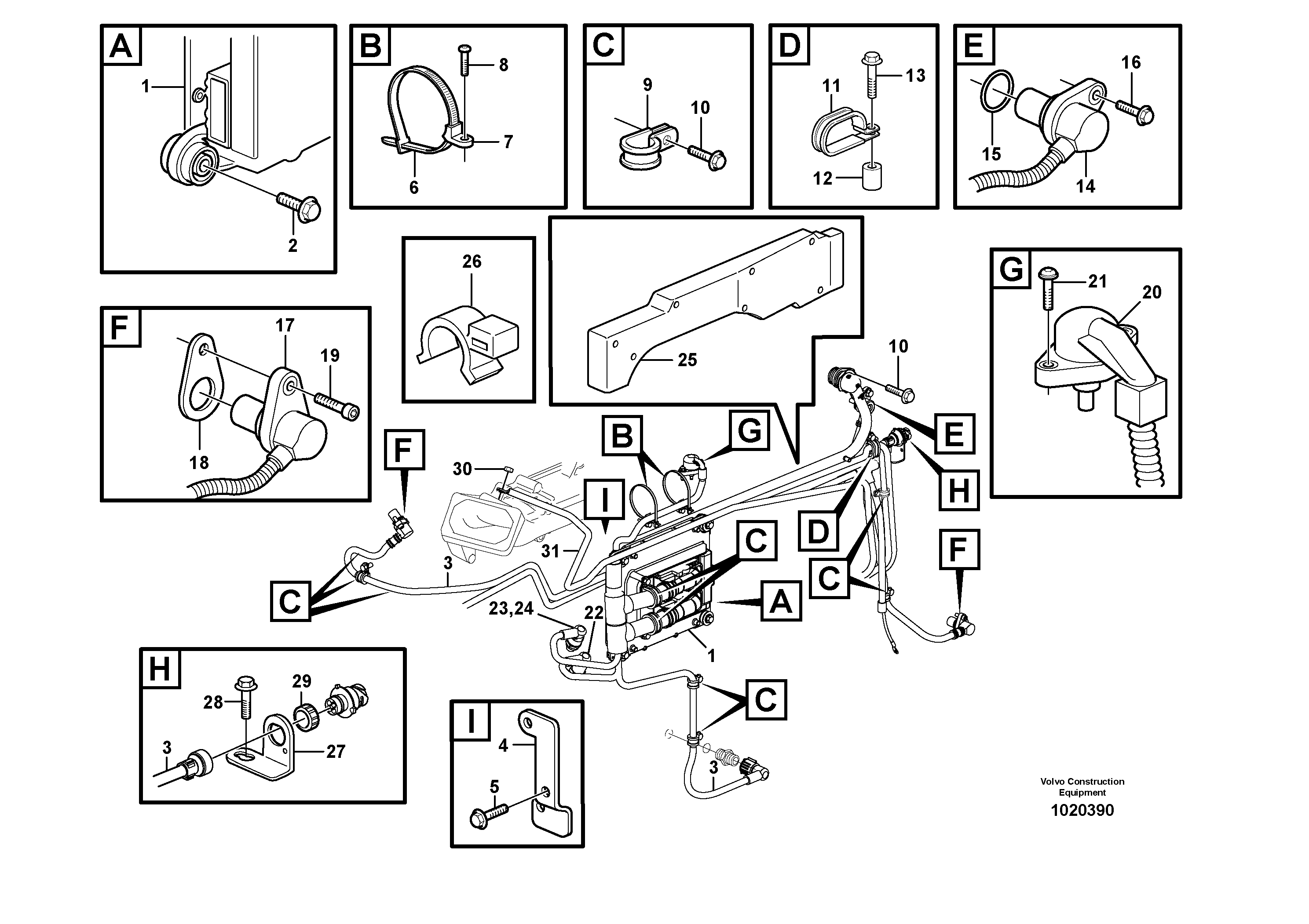 Cable harness, engine — volvo parts diagram