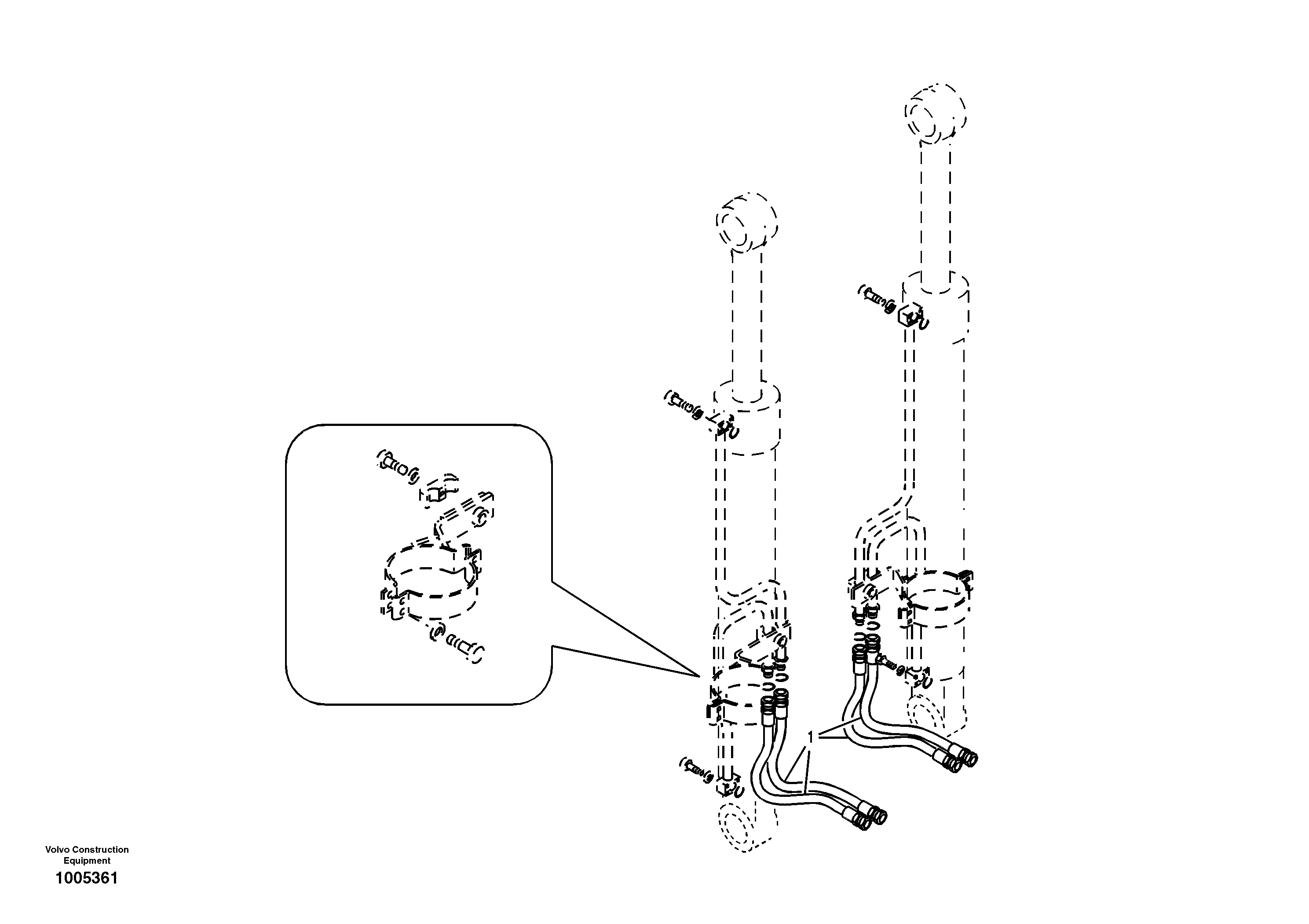 Working hydraulic, boom cylinder — volvo parts diagram