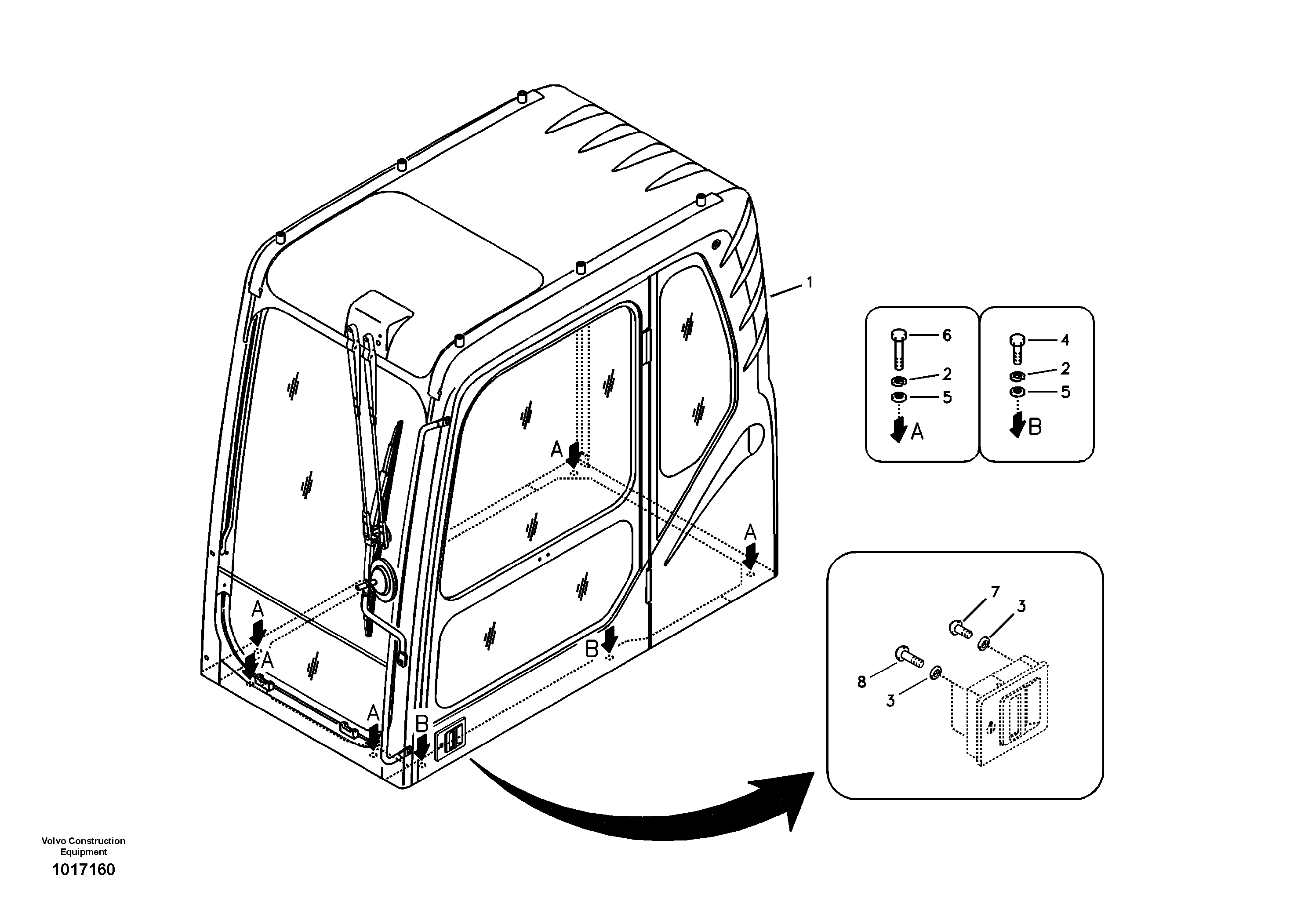 Cab mount — volvo parts diagram