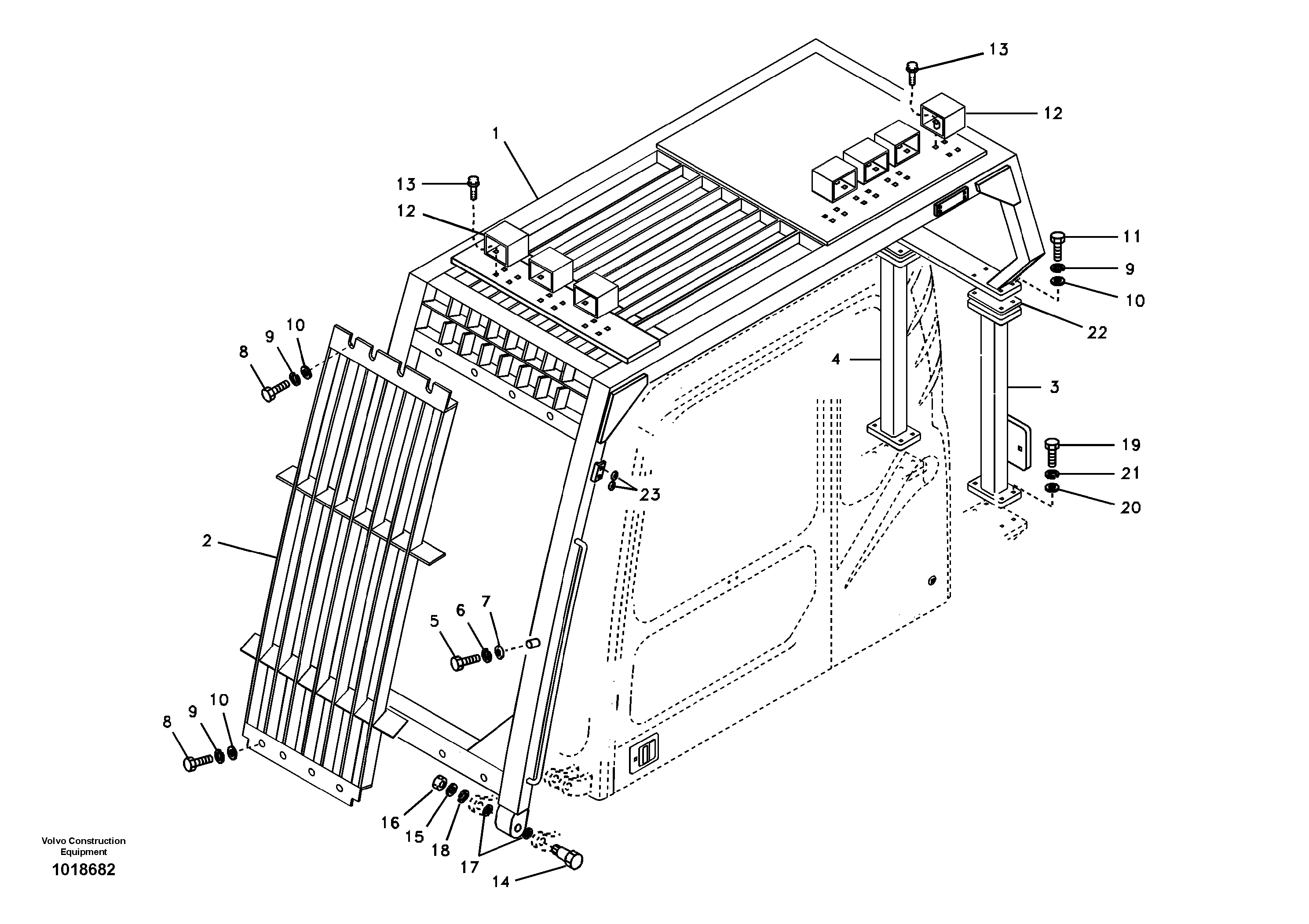 Falling object guards — volvo parts diagram