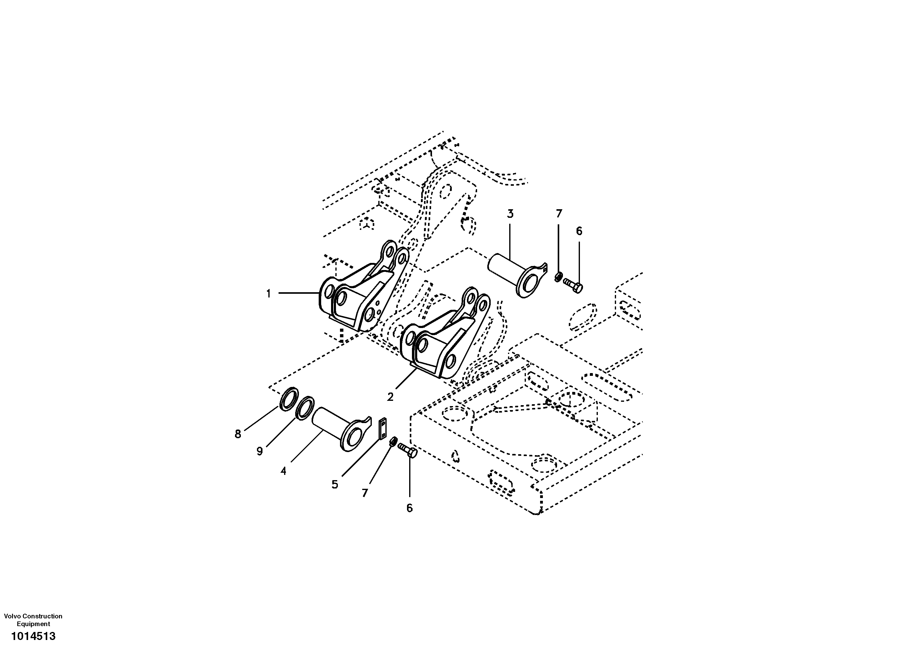Upper frame — volvo parts diagram