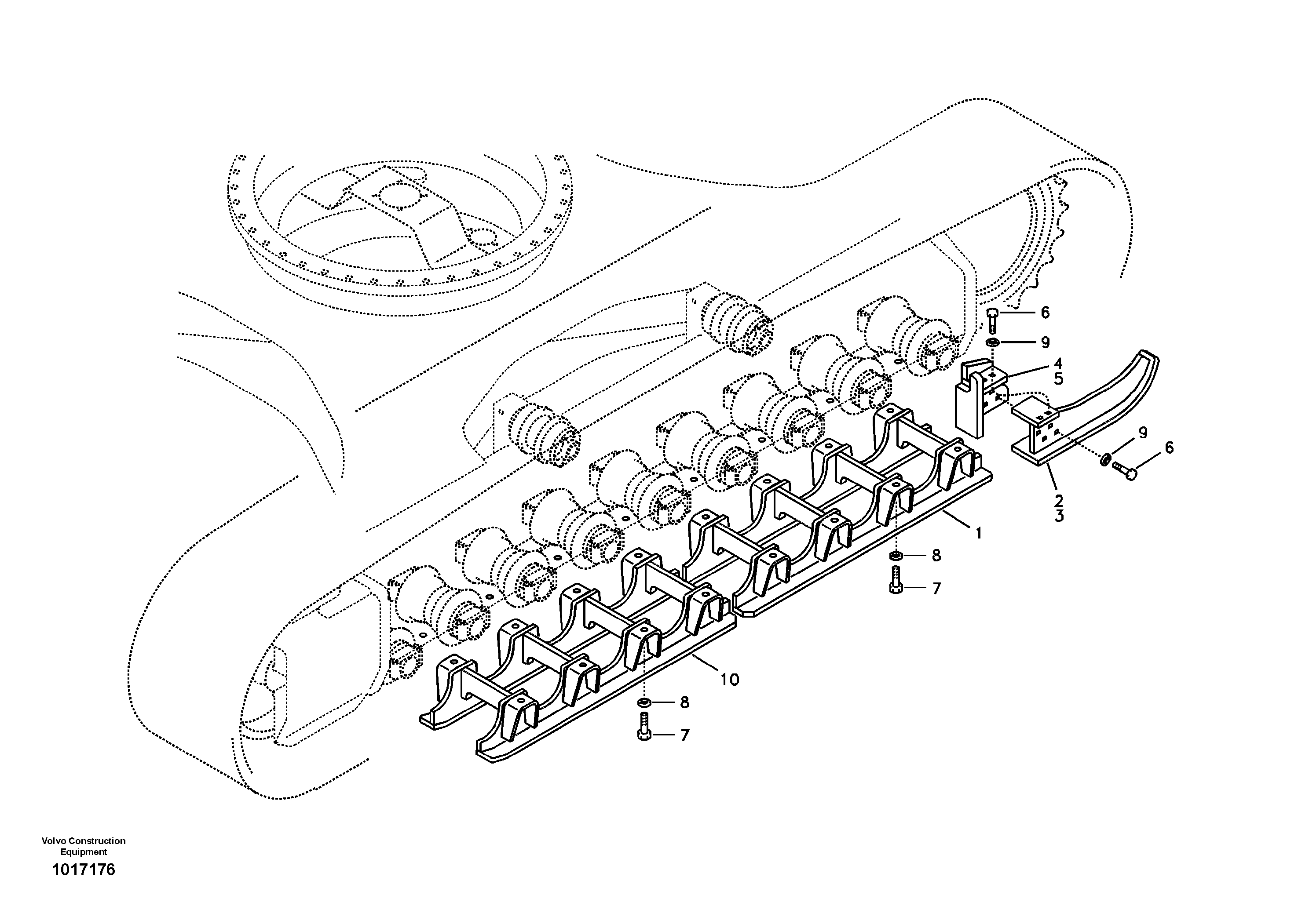 Undercarriage, track guards — volvo parts diagram