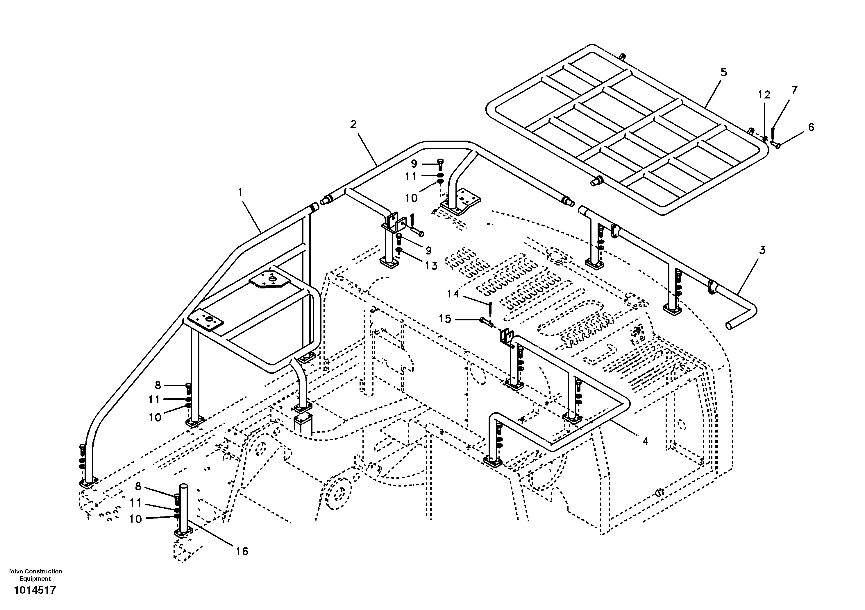 Upper protection, Forestry — volvo parts diagram