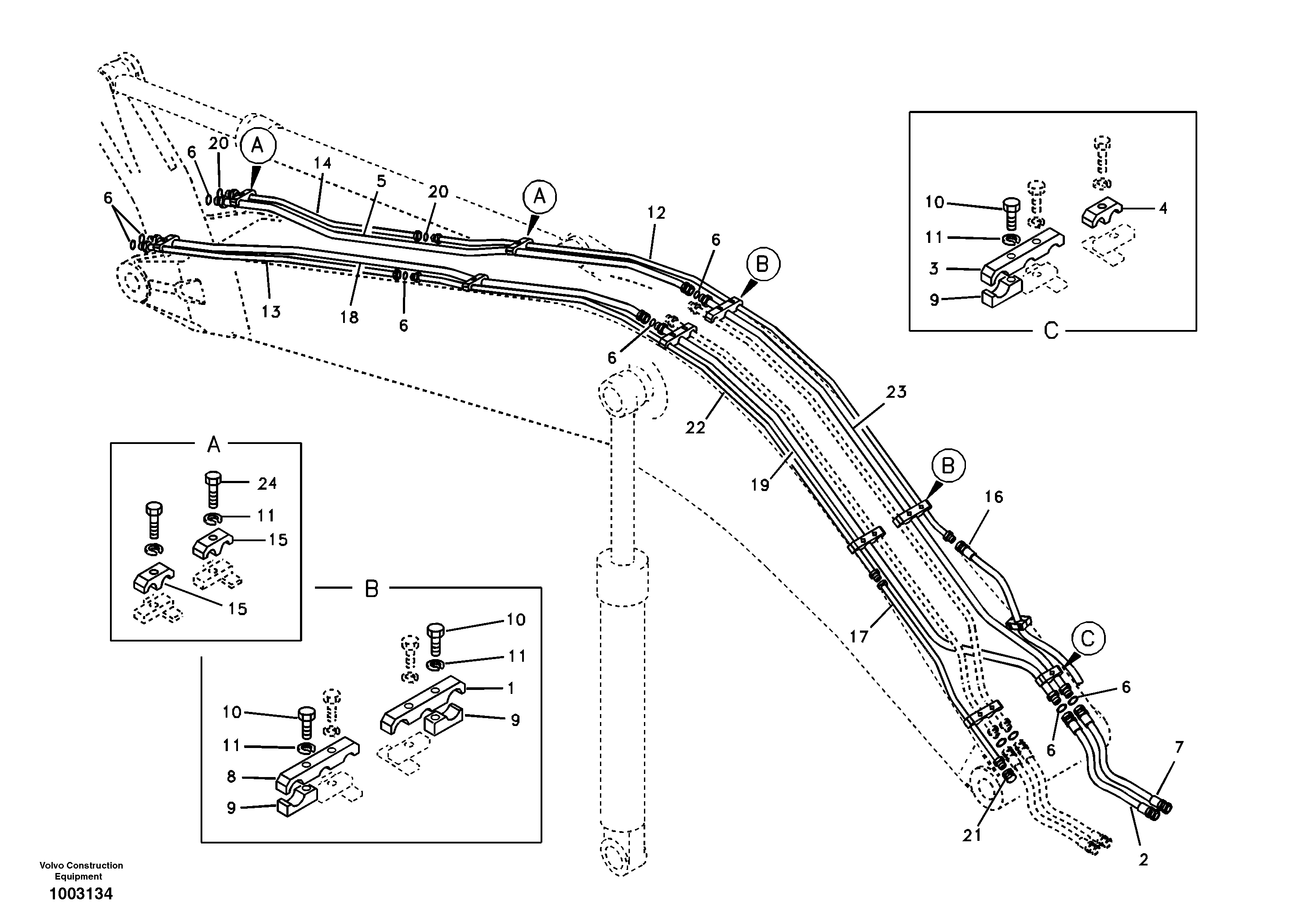 Working hydraulic, Forestry — volvo parts diagram