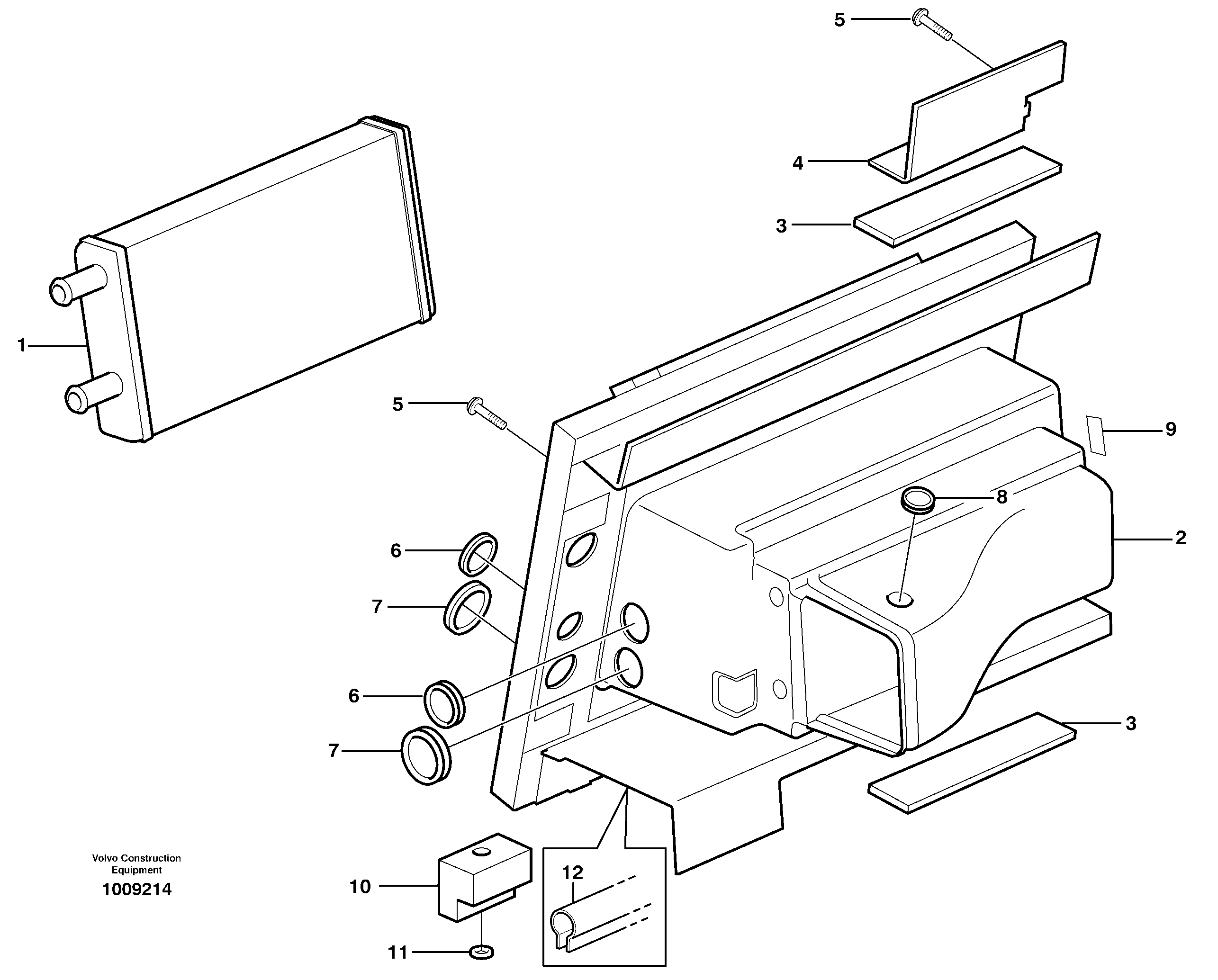 Heating unit  37087, 37093, 81190 — volvo parts diagram