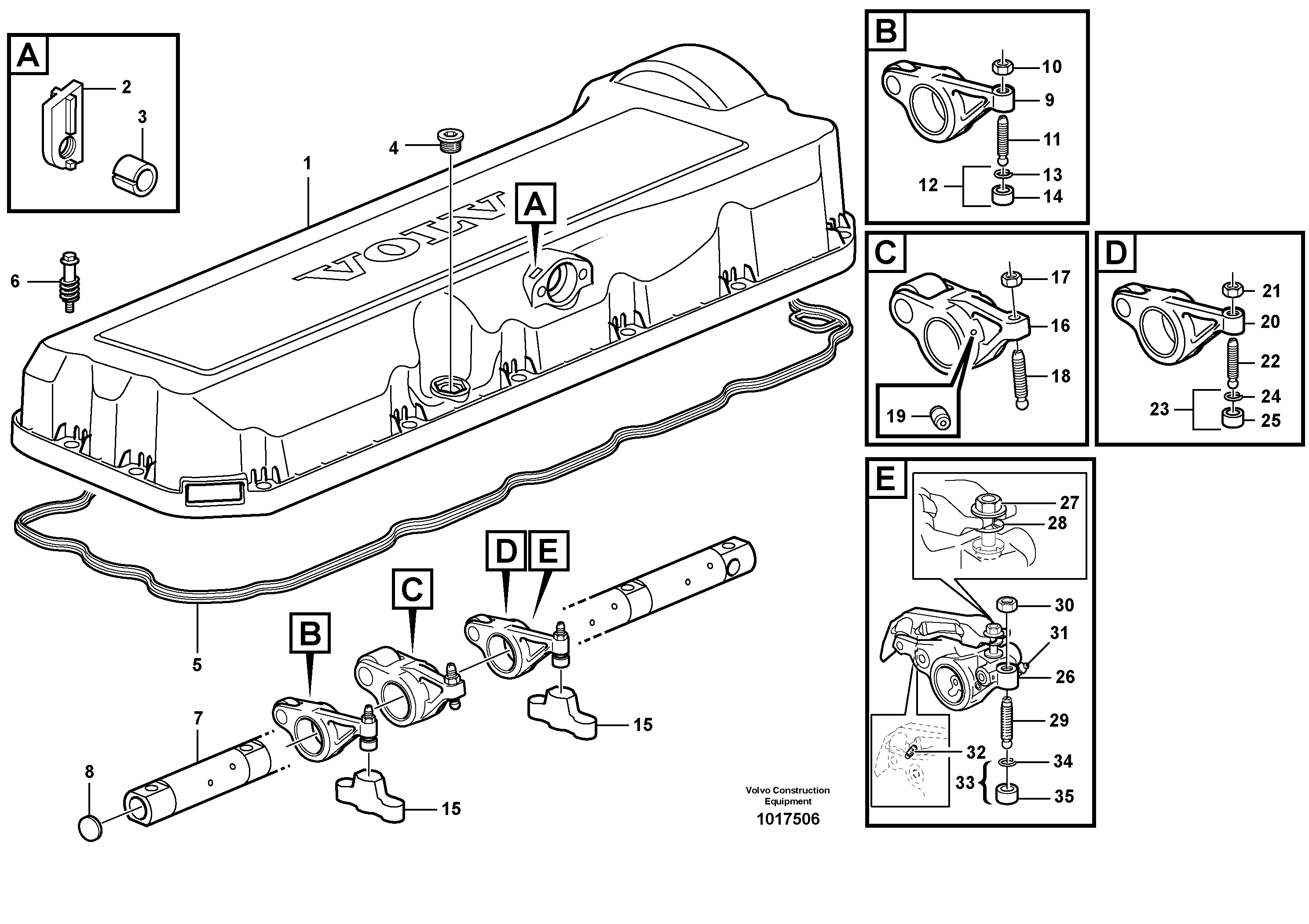 Valve mechanism — volvo parts diagram