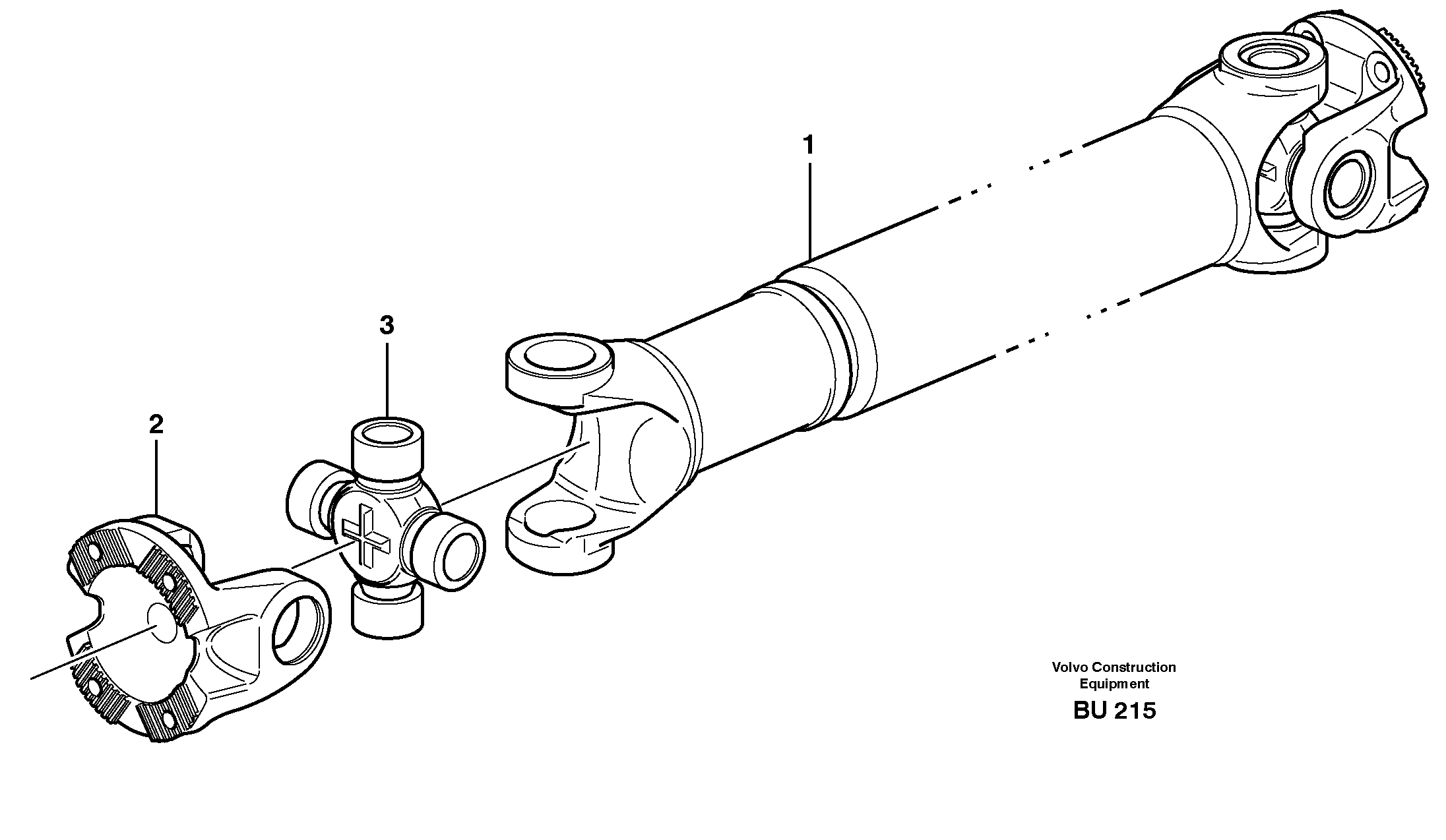 Propeller shaft 6X6, 4X4 — volvo parts diagram